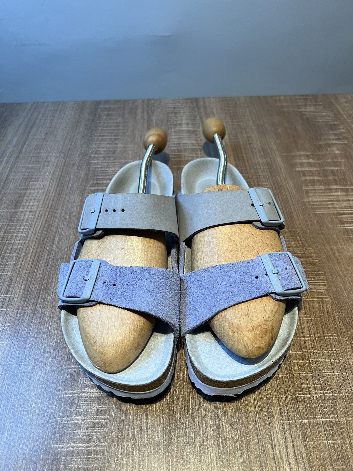 Birkenstock Birkenstock Arizona 39R/8 Split Dusty Blue Suede/Nubuck Size US 8 / IT 38 - 3 Thumbnail
