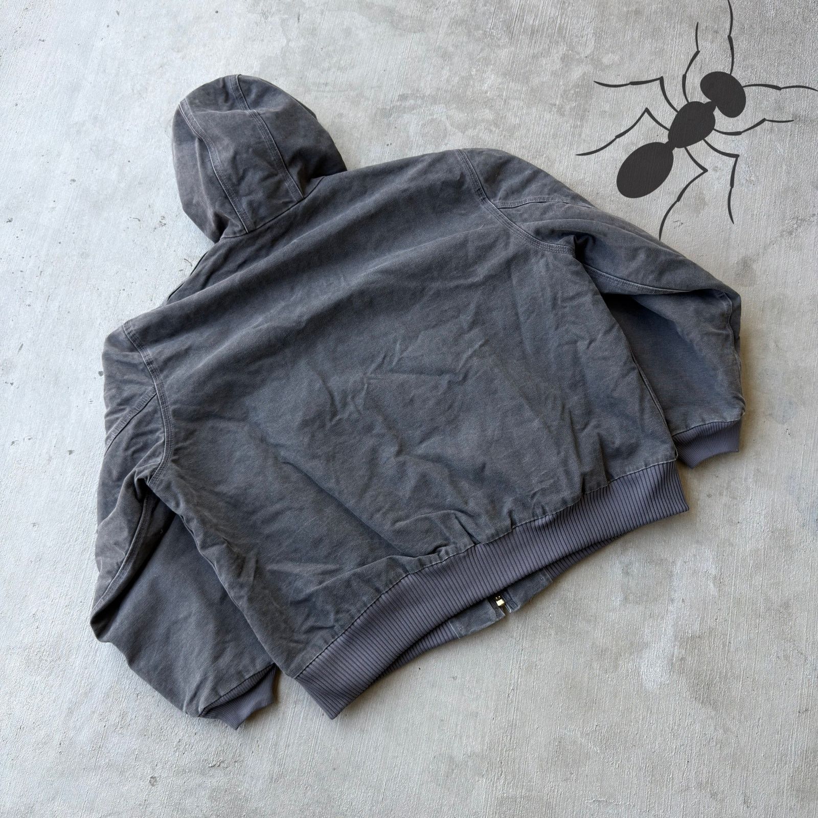 Carhartt × Vintage Carhartt J130 GVL gray hooded work wear jacket Size US XXL / EU 58 / 5 - 6 Thumbnail