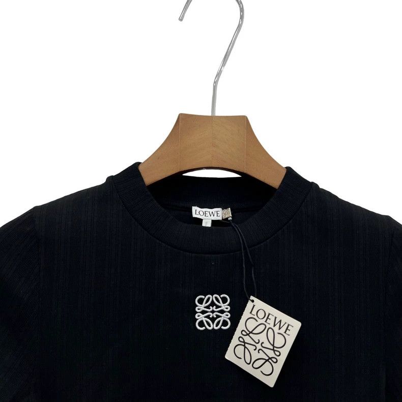 Loewe LOEWE Black knit logo short sleeves Size M / US 6-8 / IT 42-44 - 3 Thumbnail