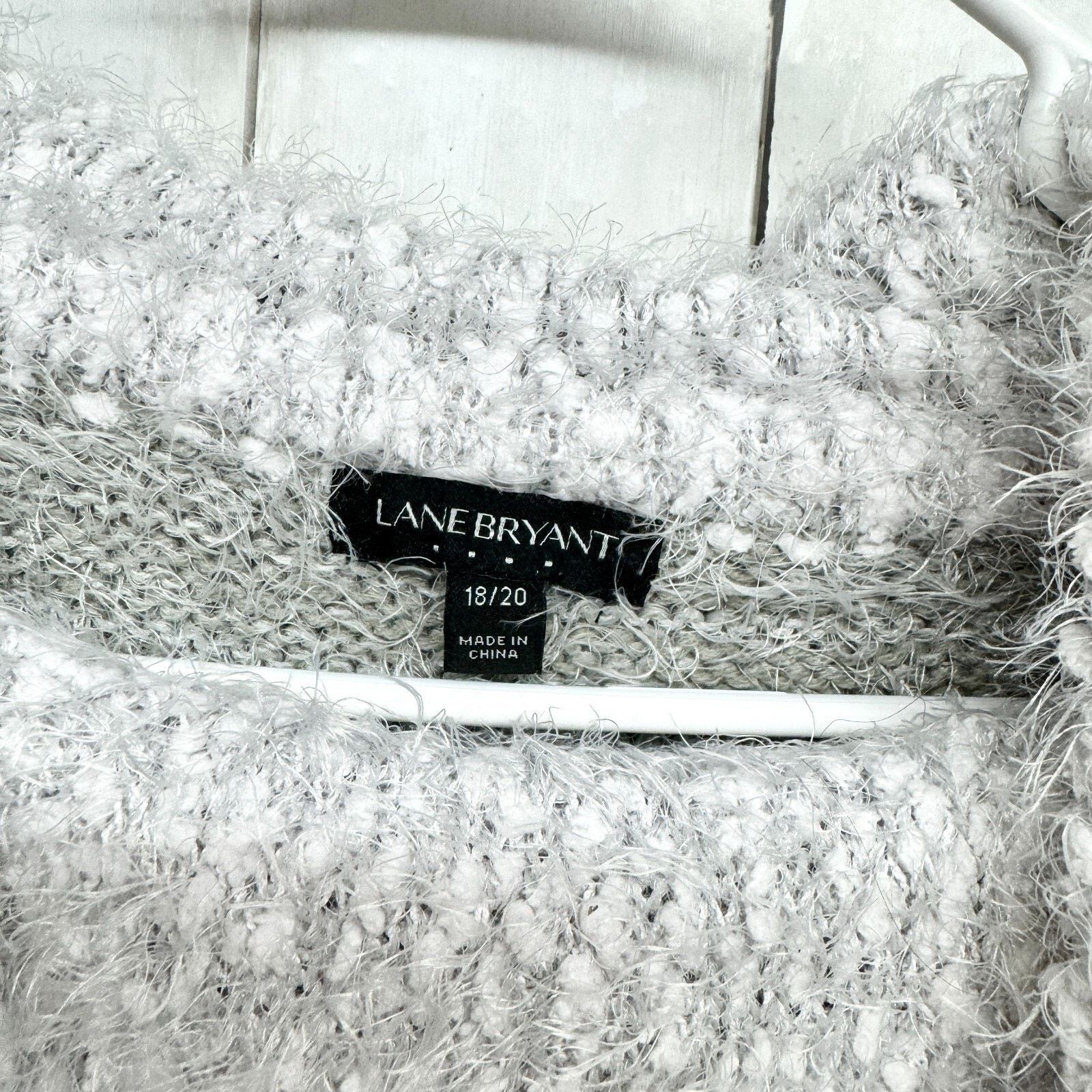 Other Lane Bryant Sweater 18/20 Fuzzy Eyelash Cowl Neck Pullover Size XXL / US 16-18 / IT 52-54 - 2 Thumbnail