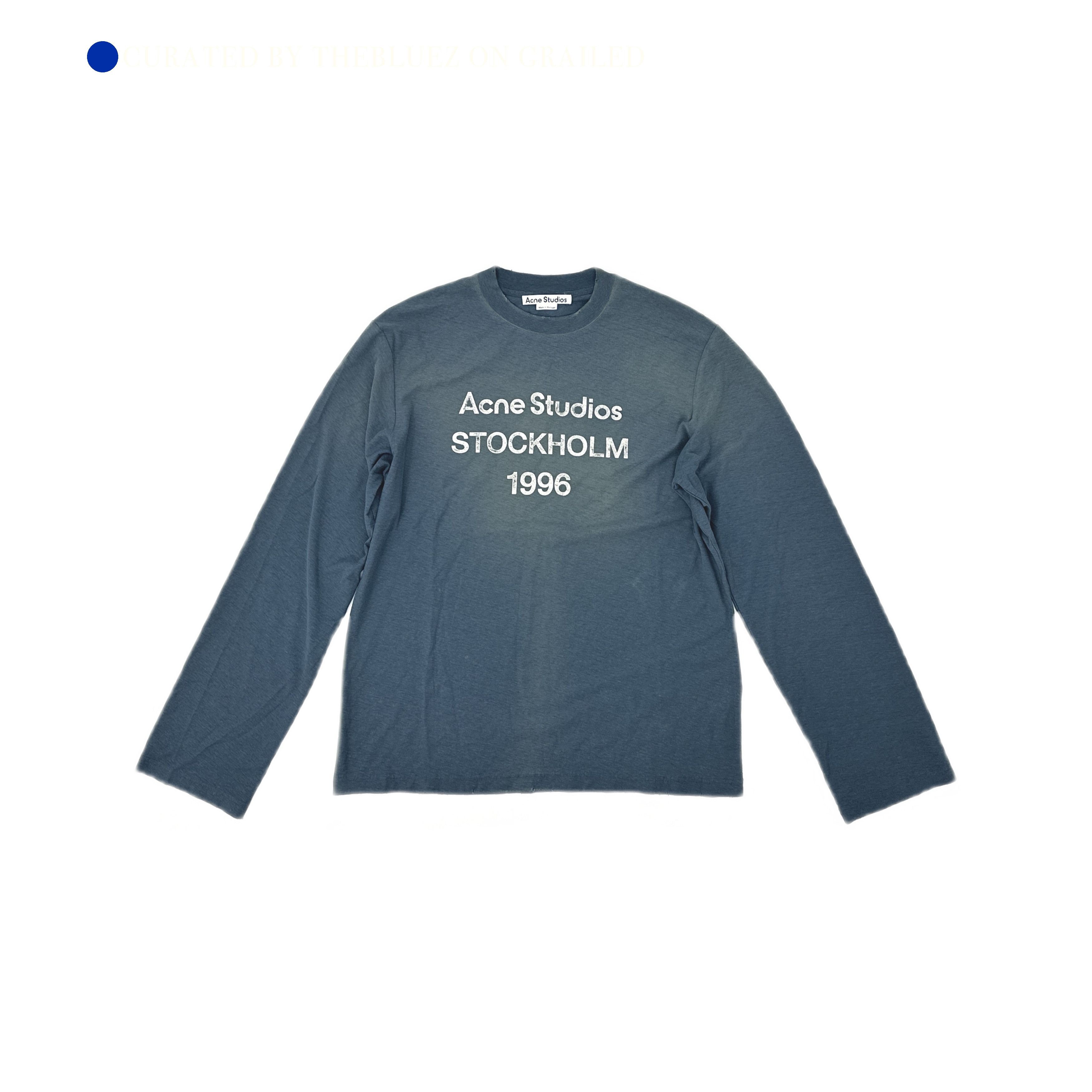 Acne Studios 1996 Stockholm Long Sleeve Tee in Blue Size US XS / EU 42 / 0 - 1 Thumbnail