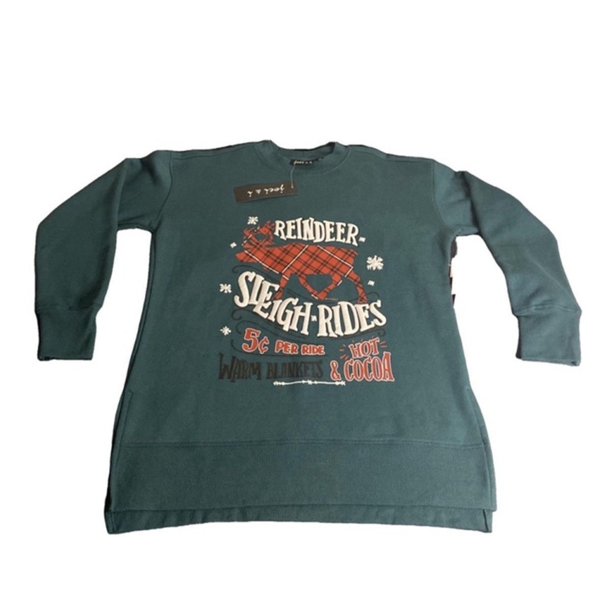 Other Cozy Christmas Reindeer Graphic Sweatshirt Green joei & i S Size S / US 4 / IT 40 - 2 Thumbnail