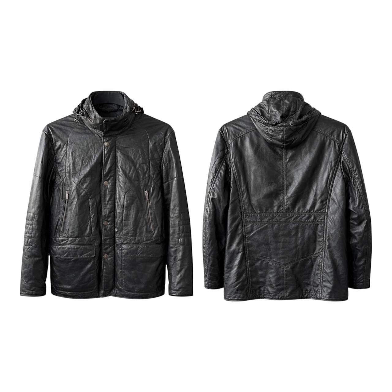Ermenegildo Zegna ZEGNA SPORT CLASSIC BRUTAL MULTI-POCKET LEATHER JACKET COAT Size US L / EU 52-54 / 3 - 2 Thumbnail
