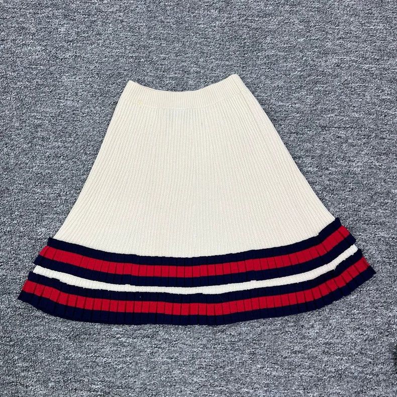 Gucci Knit Wool Midi Skirt with Stripes-dmc