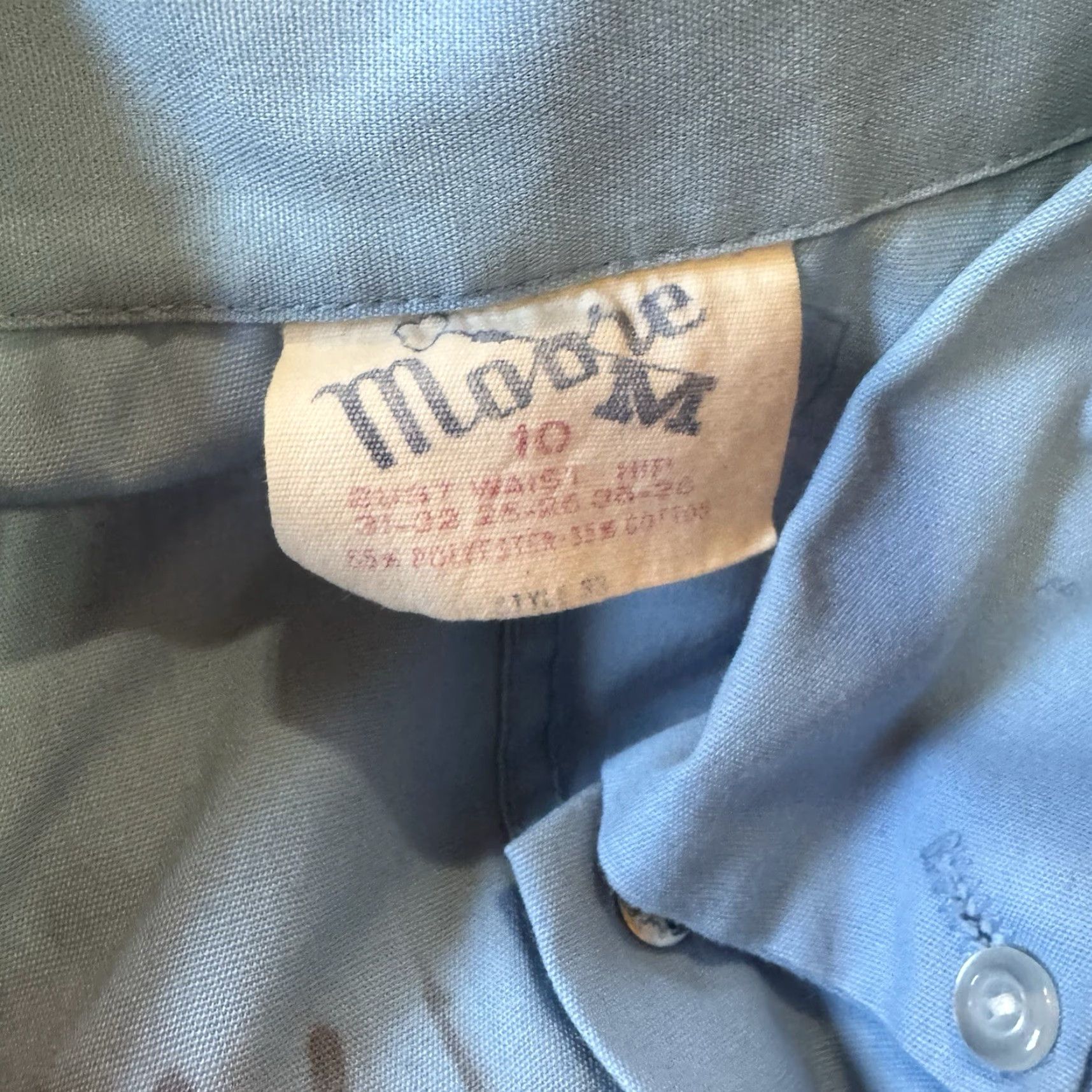 Vintage Vtg nurse uniform WWII blue pinstripe dress Sz 10 50s 60s Size M / US 6-8 / IT 42-44 - 4 Thumbnail