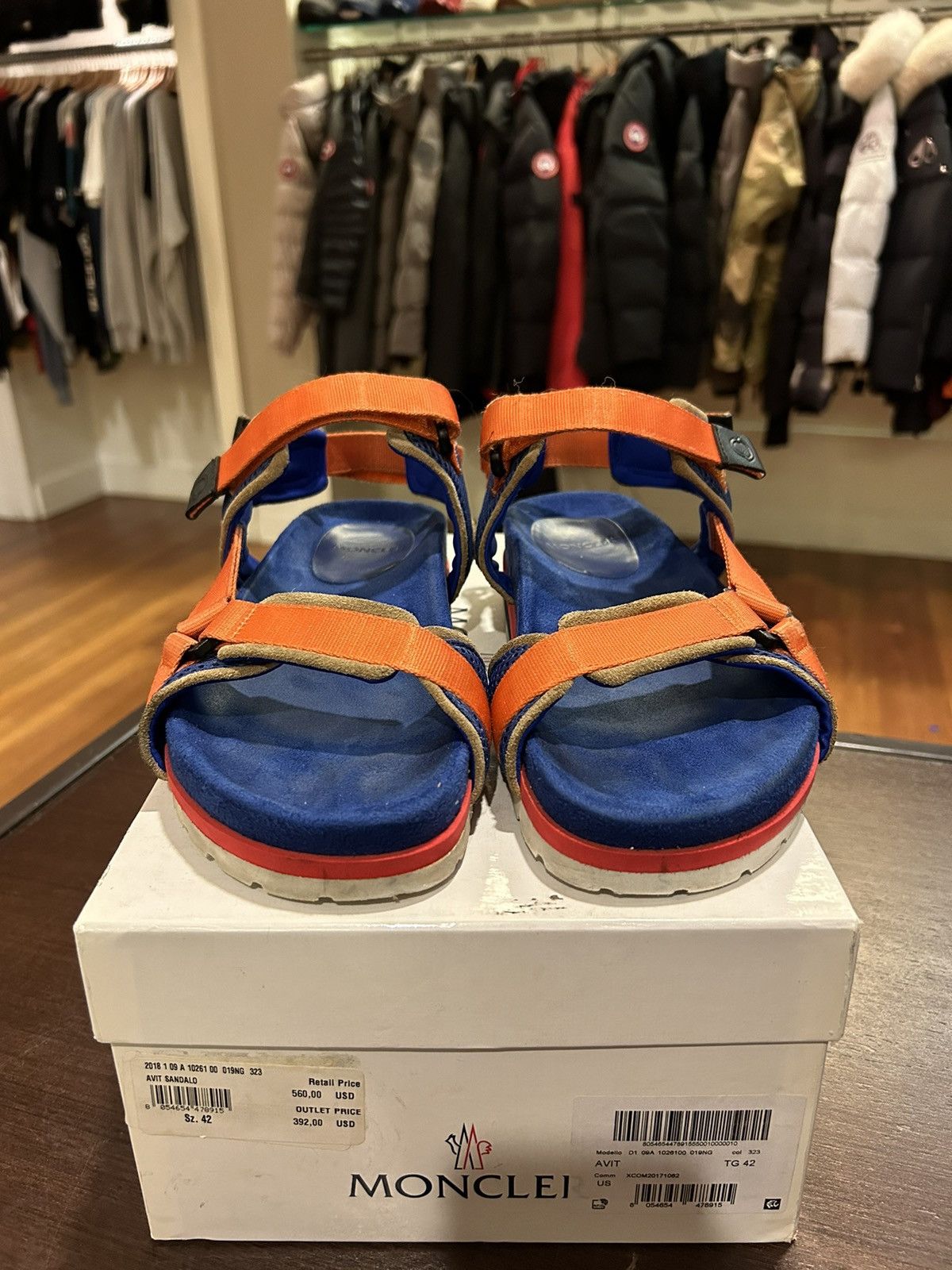 Moncler Moncler Avit Sandal Blue/Orange Size US 9 / EU 42 - 5 Thumbnail