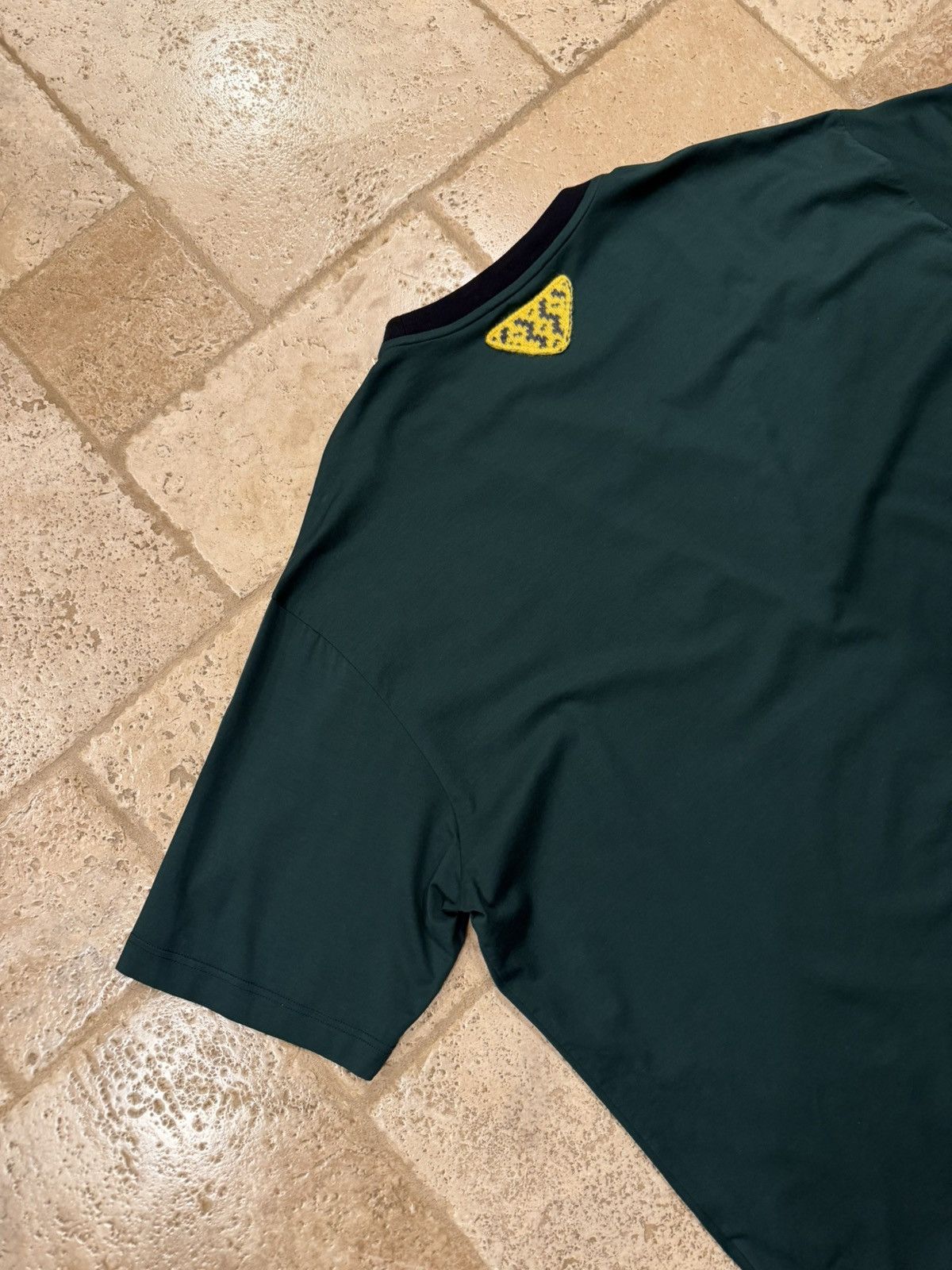 Prada Prada Green / Yellow Triangle Logo 2021 Colourblock T-Shirt Size US L / EU 52-54 / 3 - 10 Thumbnail