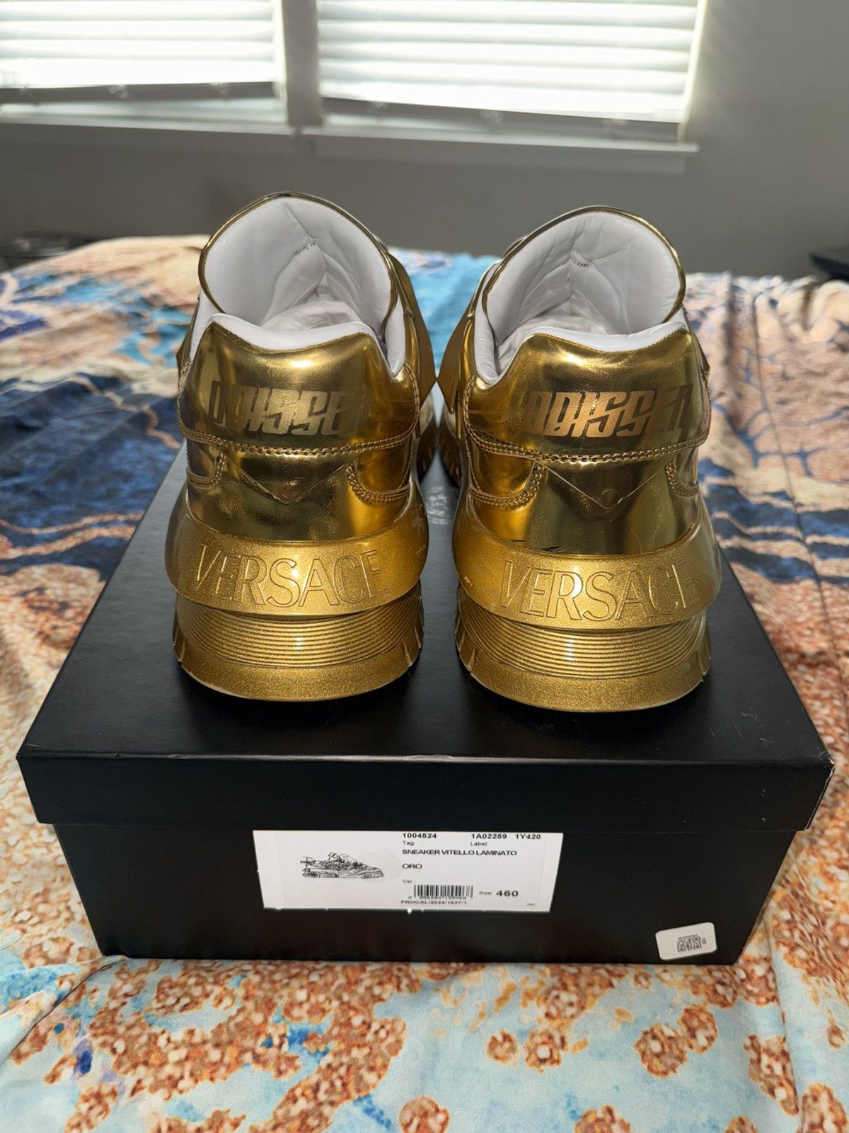 Versace Versace Gold Medusa Sneakers - Size E 46 Size US 13 / EU 46 - 3 Thumbnail