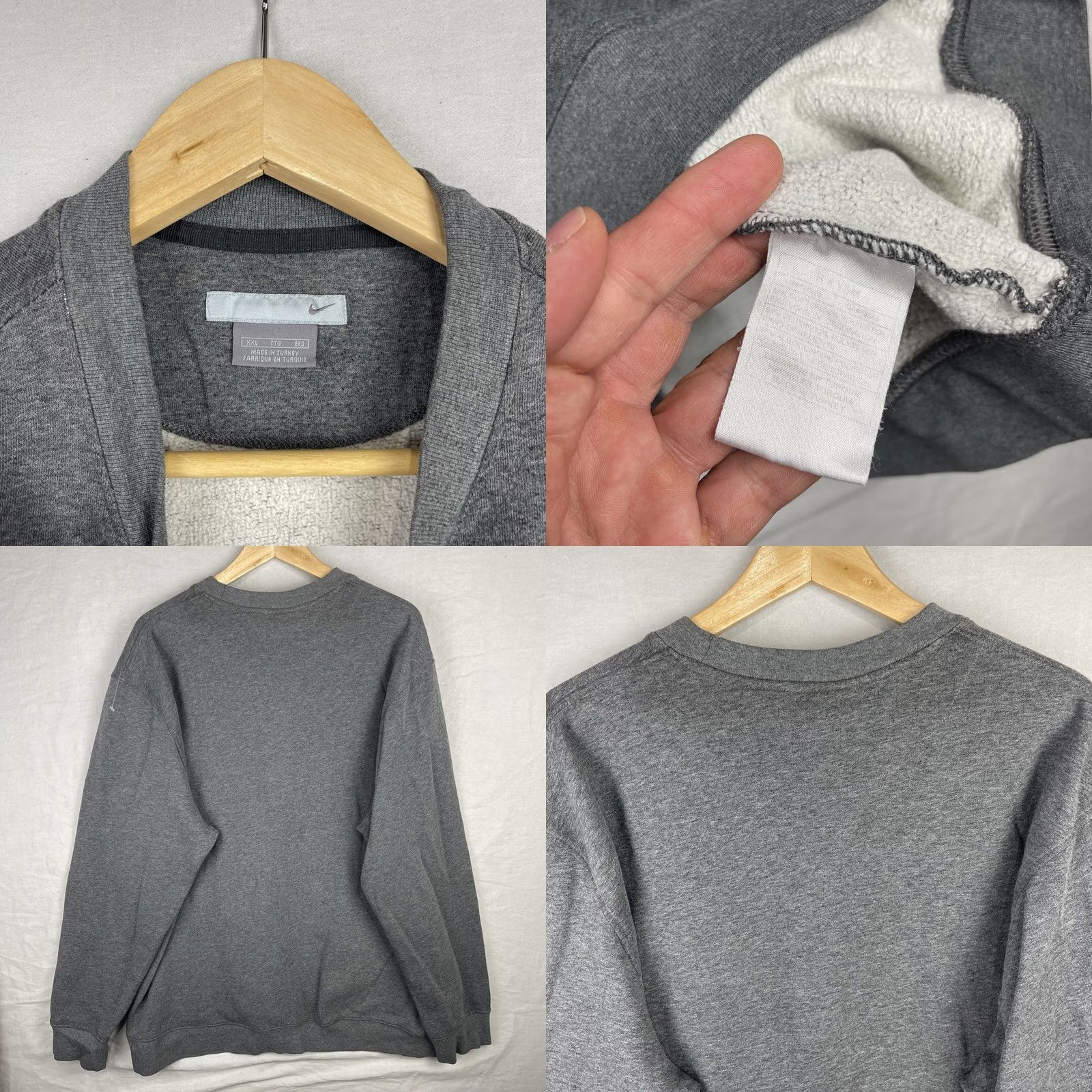 Nike VINTAGE Nike Sweatshirt Mens 2XL Gray Swoosh Pullover Long Sleeve Sweatshirt Size US XXL / EU 58 / 5 - 8 Thumbnail
