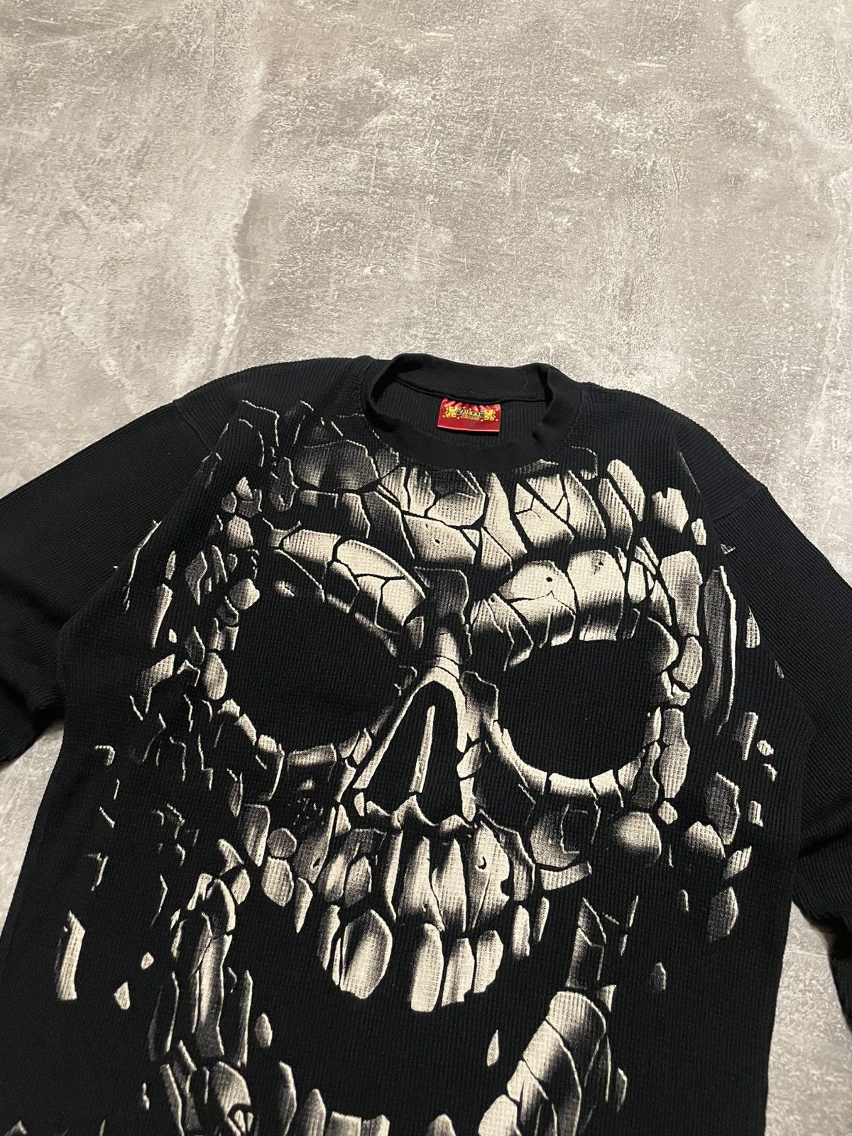 If Six Was Nine Vintage Affliction Style Skull Sweatshirt - Size M Size US M / EU 48-50 / 2 - 2 Thumbnail