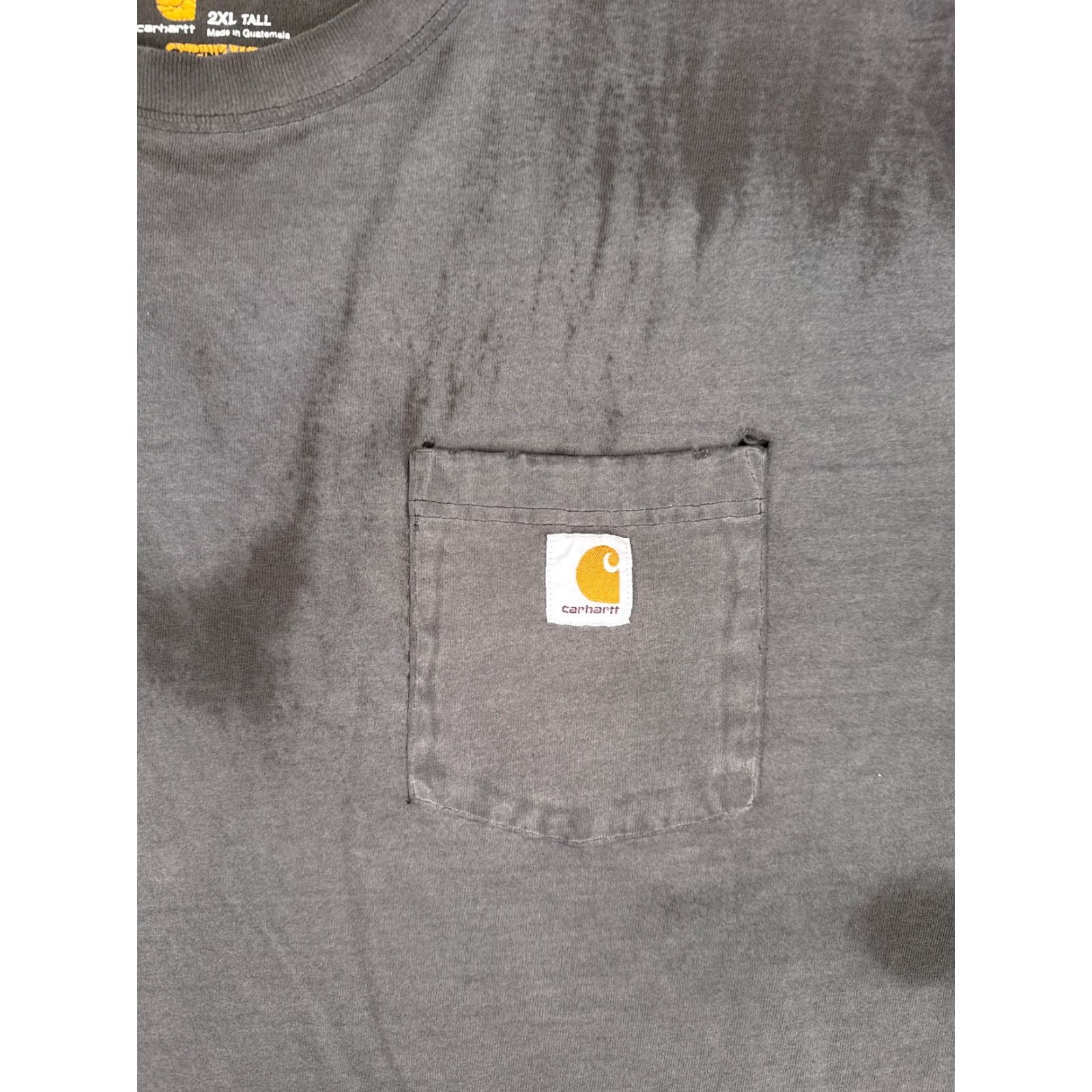 Carhartt Carhartt Shirt Men 2XL Gray Long Sleeve Pocket Crew Neck Cotton Knit All Seasons Pocket Carhartt Men'S K87 2XL Tall Womens? Wait. Size US XXL / EU 58 / 5 - 6 Thumbnail