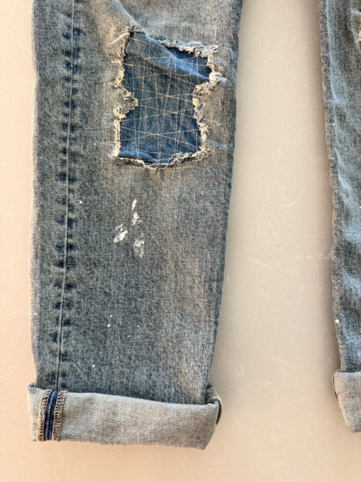 Bare Knuckles Bare Knuckles Paint Splattered Distressed Denim Size US 28 / EU 44 - 3 Thumbnail