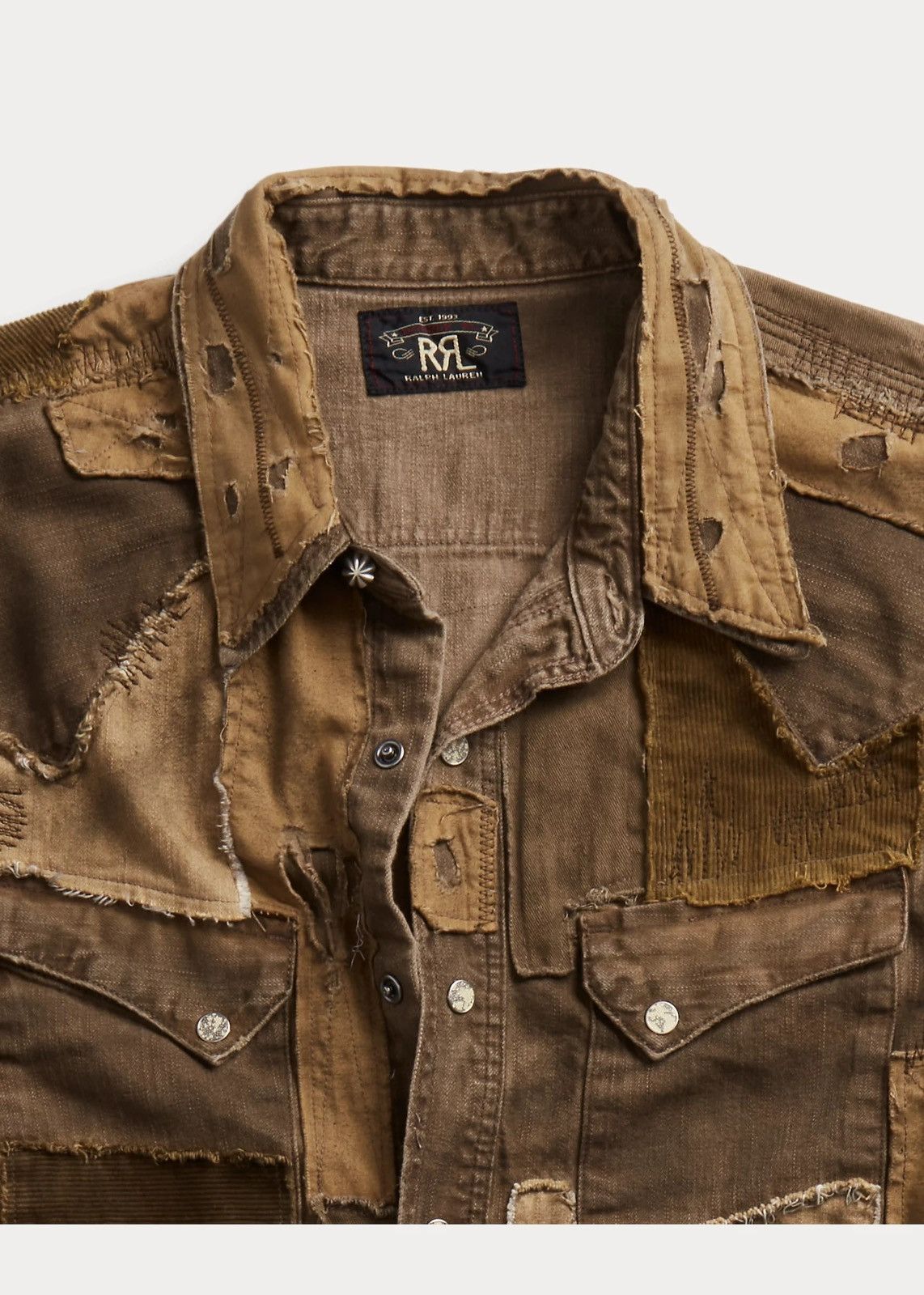 RRL Ralph Lauren RRL Double RL Ralph Lauren patchwork shirt western Size US S / EU 44-46 / 1 - 2 Thumbnail