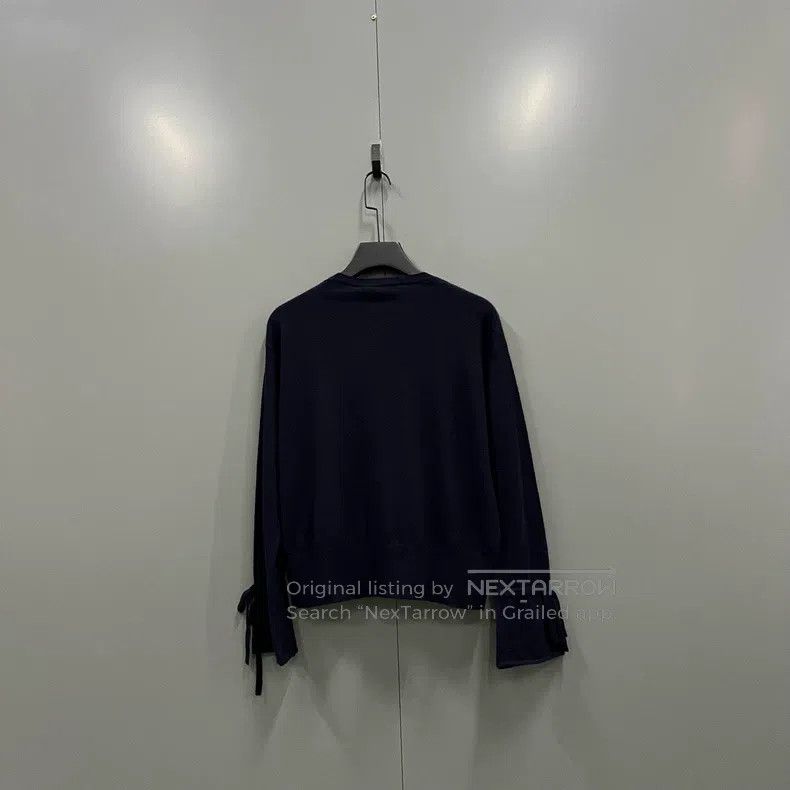 Max Mara Max Mara Navy Round-neck Knit Sweater Size L / US 10 / IT 46 - 2 Thumbnail