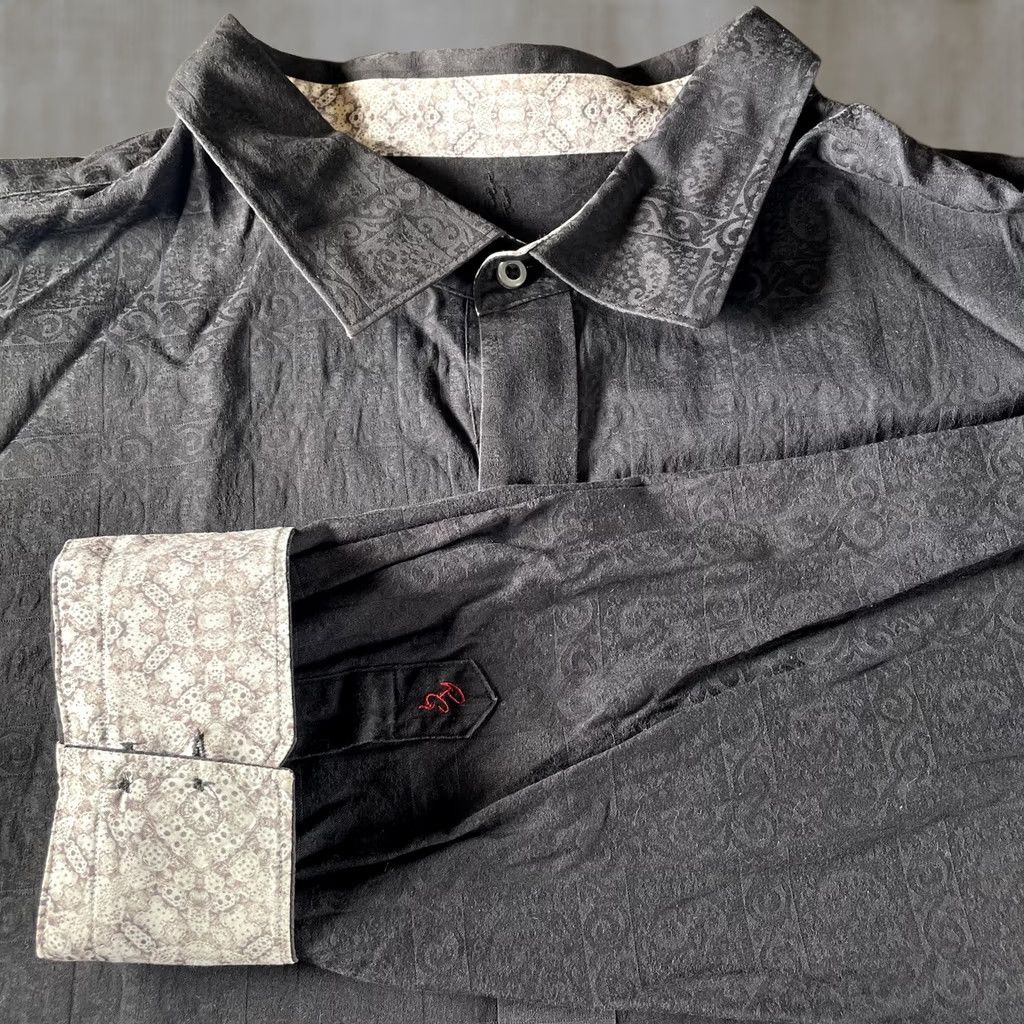 Robert Graham Robert Graham Shirt Mens 4XLT Black Geometric Long Sleeve Flip Cuff Button Up Size US XXL / EU 58 / 5 - 1 Thumbnail