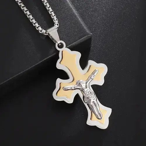 Vintage Multilayer Good Friday Cross Necklace Size ONE SIZE - 1 Thumbnail