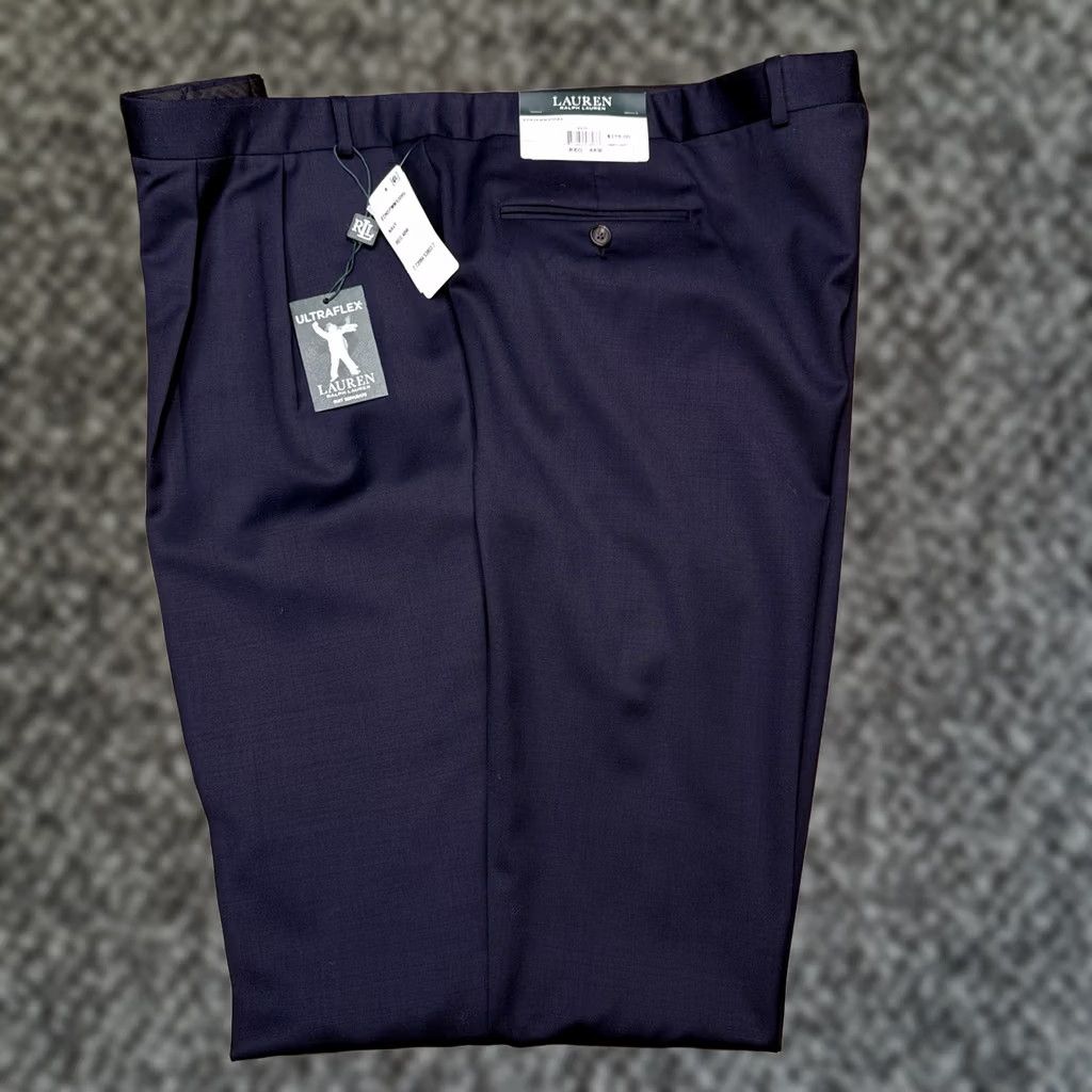 Ralph Lauren Lauren Ralph Lauren Mens 48W Navy Wool Dress Pants Suit Seperate Ultraflex New Size 48R - 1 Thumbnail