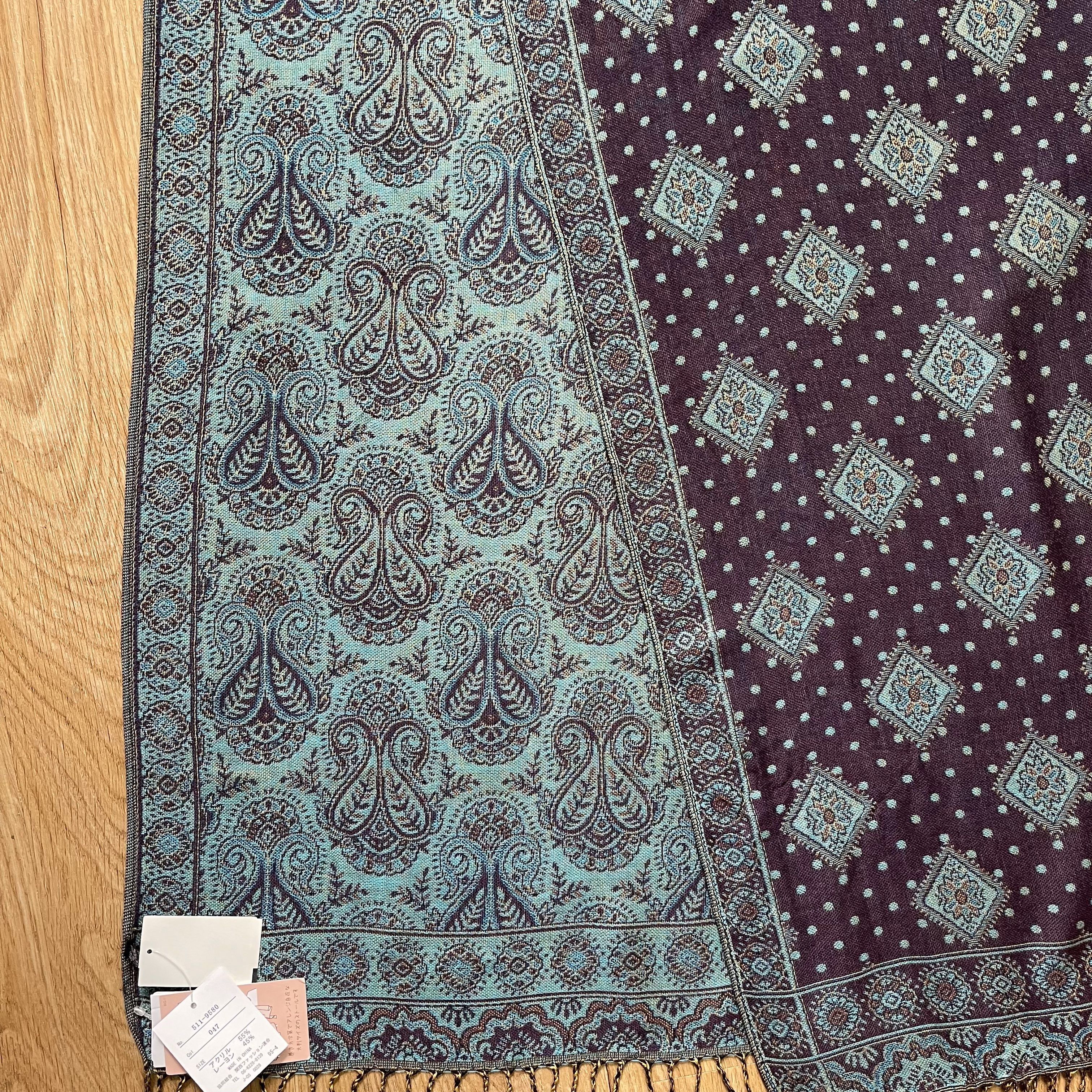 Vintage Vintage Big Size Scarves, Large-Sized Wrap - 6079 Size ONE SIZE - 7 Thumbnail