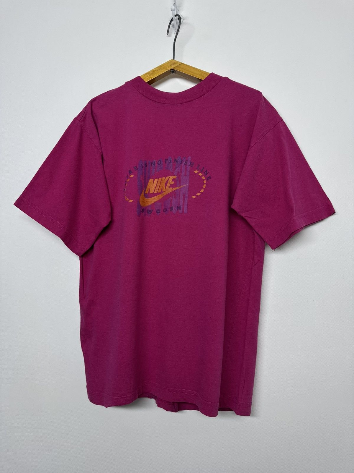Nike Vintage 1980s Nike Blue Tag Swoosh Shirt Single Stitch Size US M / EU 48-50 / 2 - 3 Thumbnail