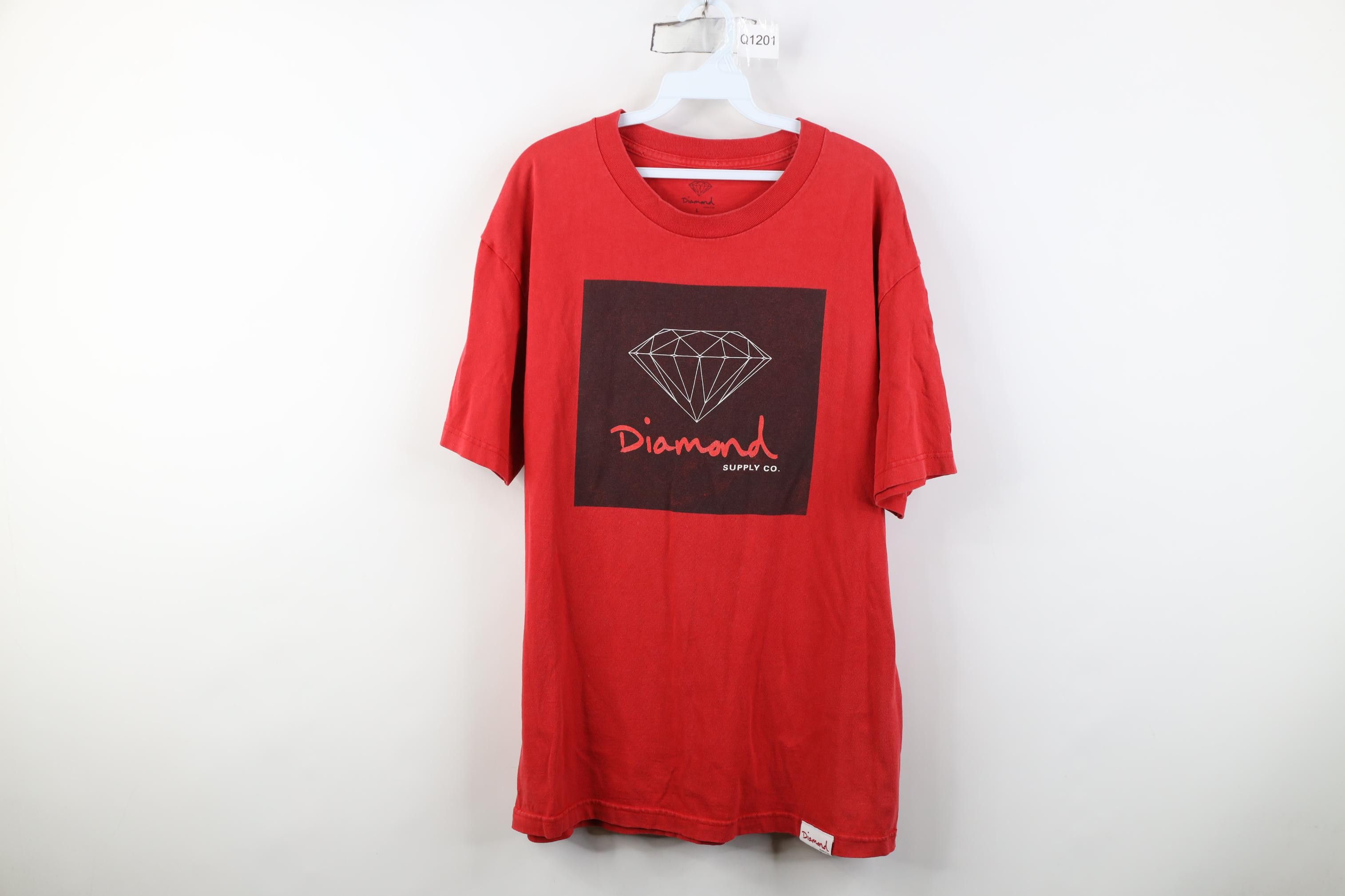 Diamond Supply Co. Vintage Diamond Supply Co Spell Out Skateboard T-Shirt Red Size US L / EU 52-54 / 3 - 1 Thumbnail