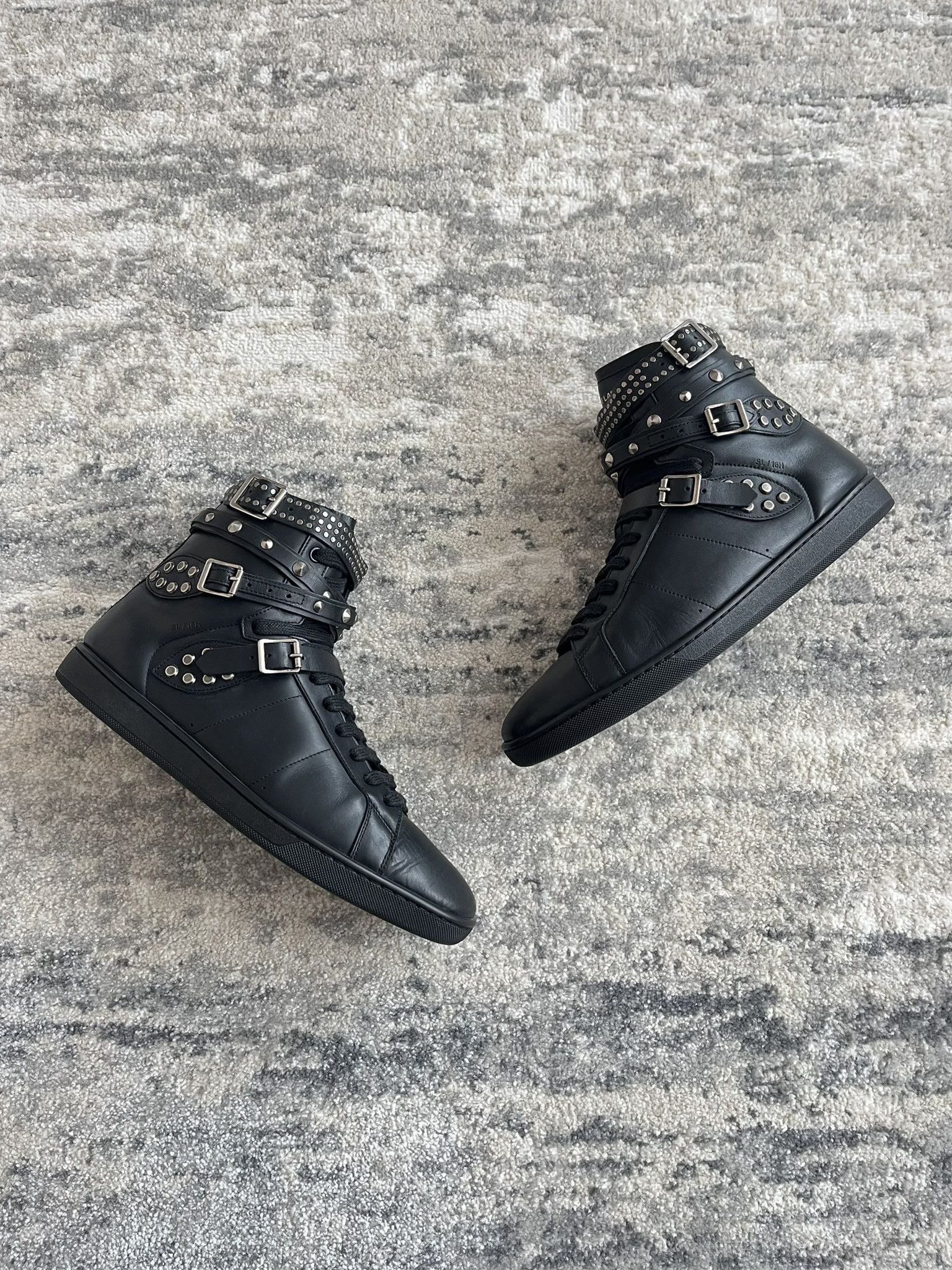 Hedi Slimane × Saint Laurent Paris saint laurent sl/16h studded high ...