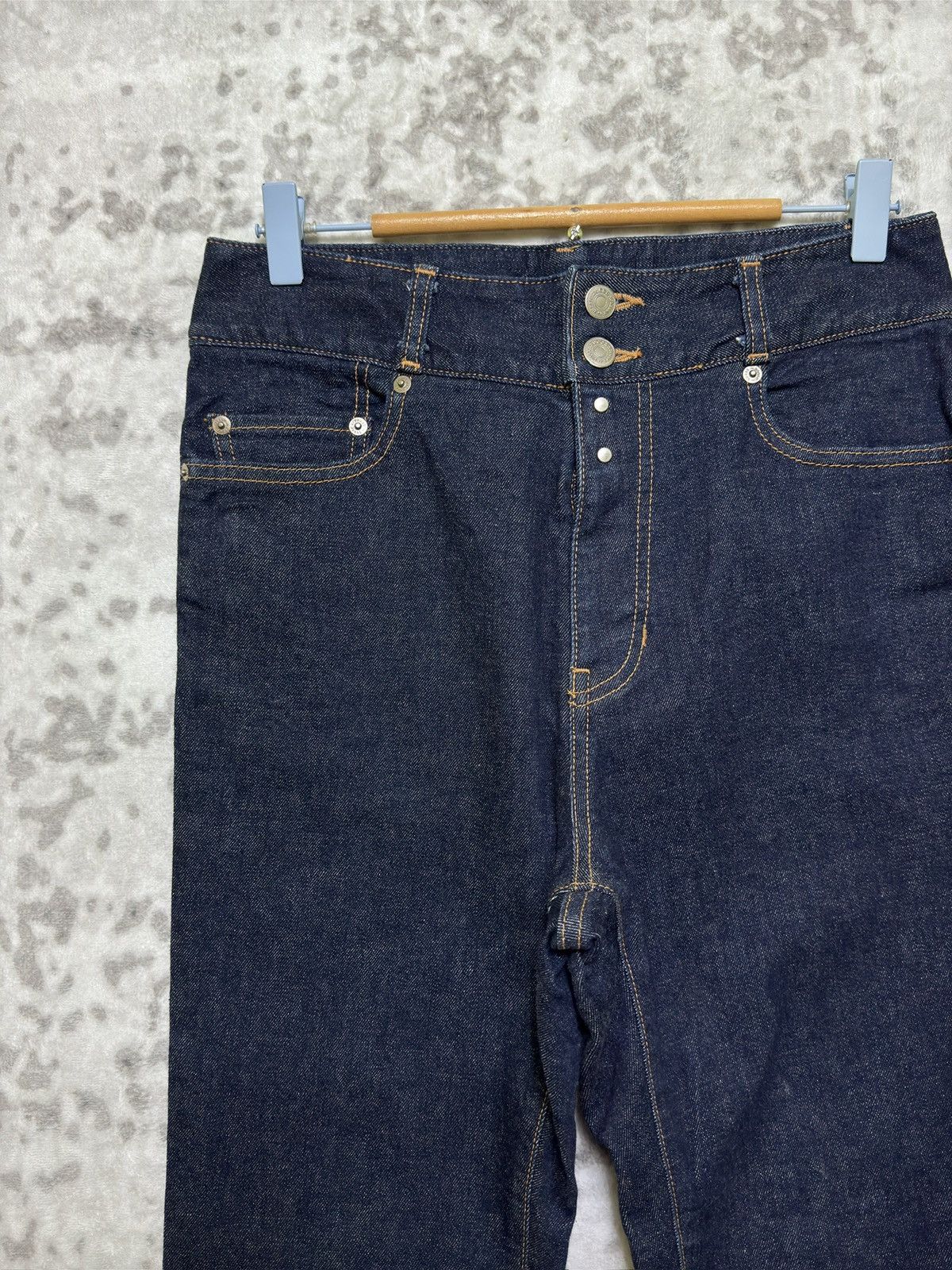 CABANE de ZUCCa Zucca Indigo Denim Jeans Slim Thigh Flared Leg Drop Crotch Size US 28 / EU 44 - 5 Thumbnail