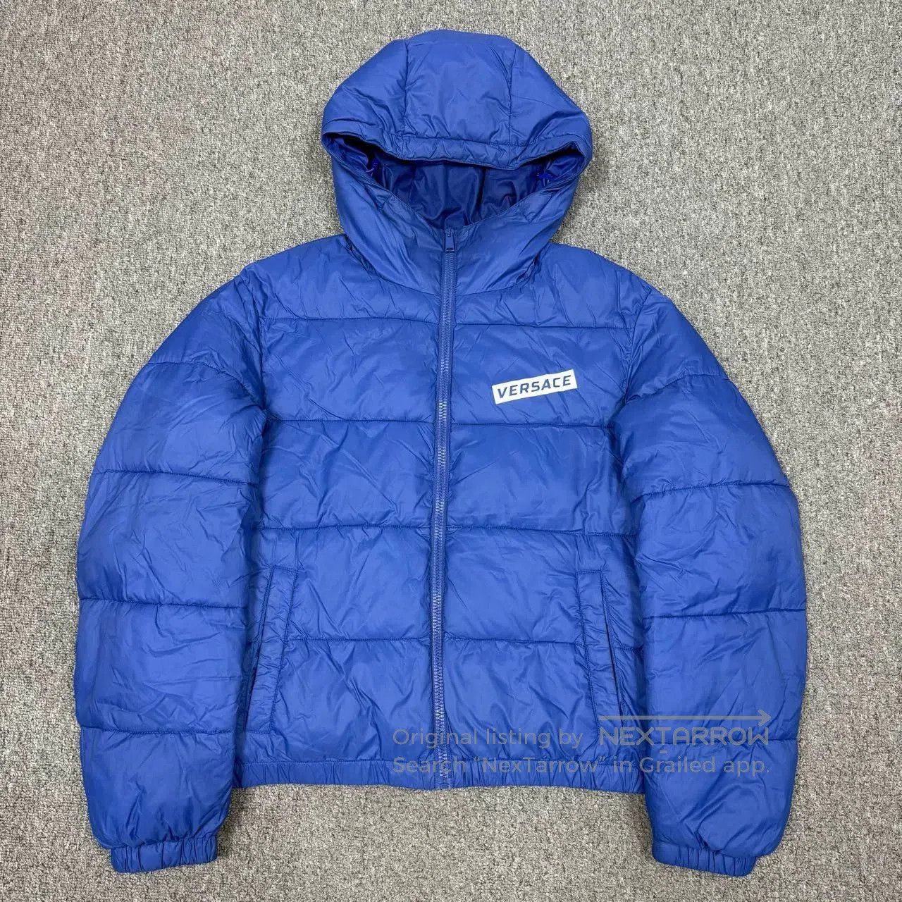 Versace Versace Blue Logo Down Jacket. Size US M / EU 48-50 / 2 - 1 Thumbnail