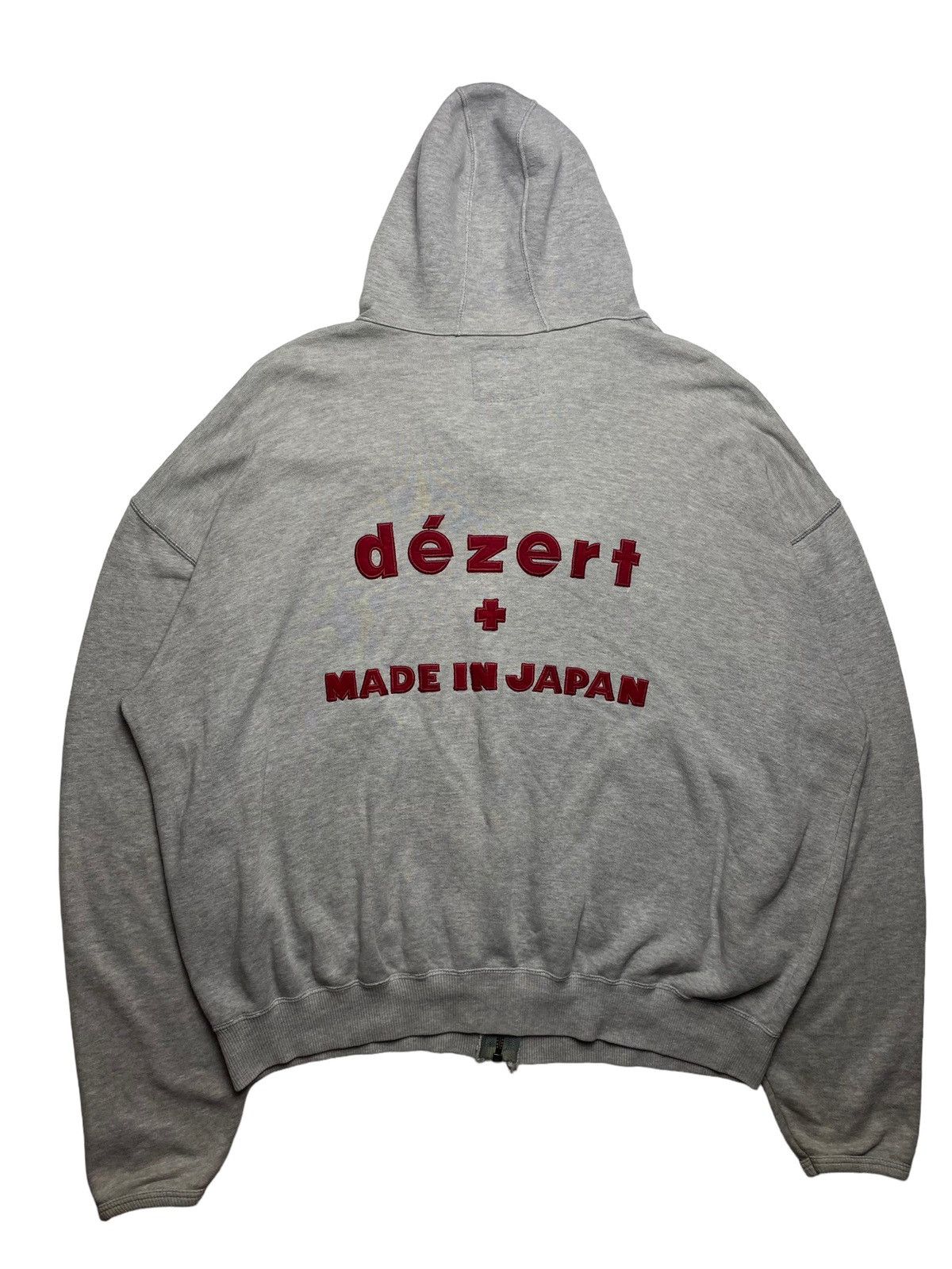 image of 1990S Dezert - Boxy Zip Hoodie in Grey, Men's (Size Large)