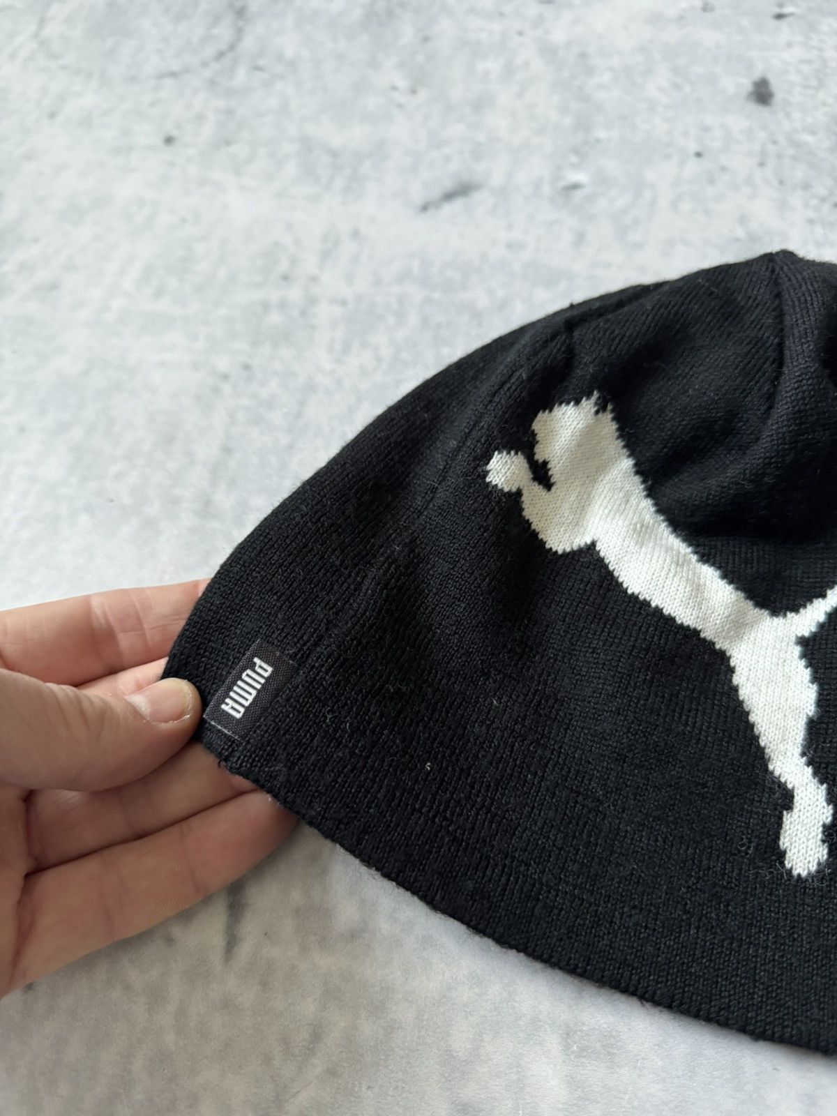 Puma Puma BIG LOGO hat black beanie Size ONE SIZE - 4 Thumbnail