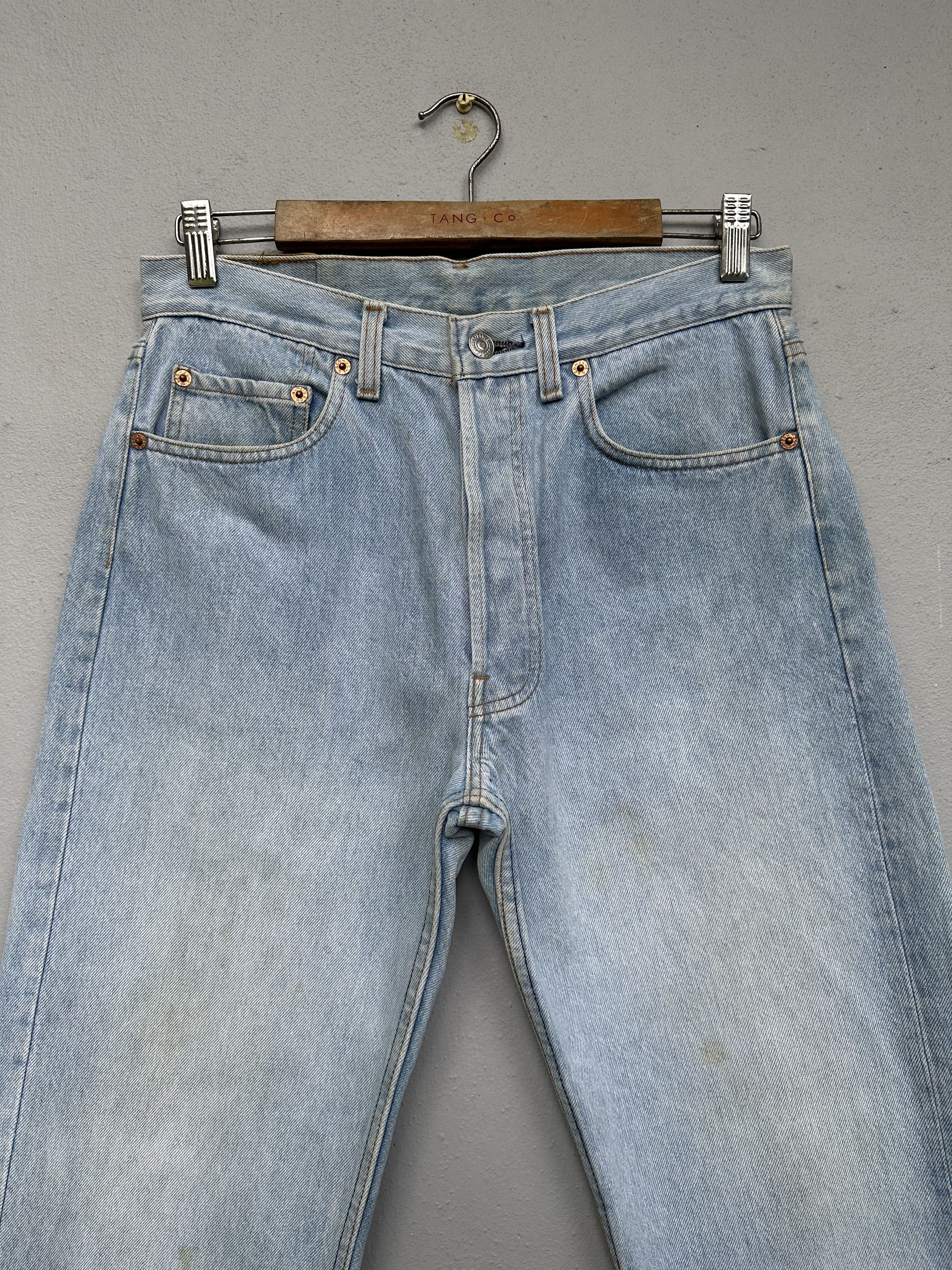 Levi's Vintage 1993 Levi's 501 Distressed Denim Jeans Size US 30 / EU 46 - 5 Thumbnail