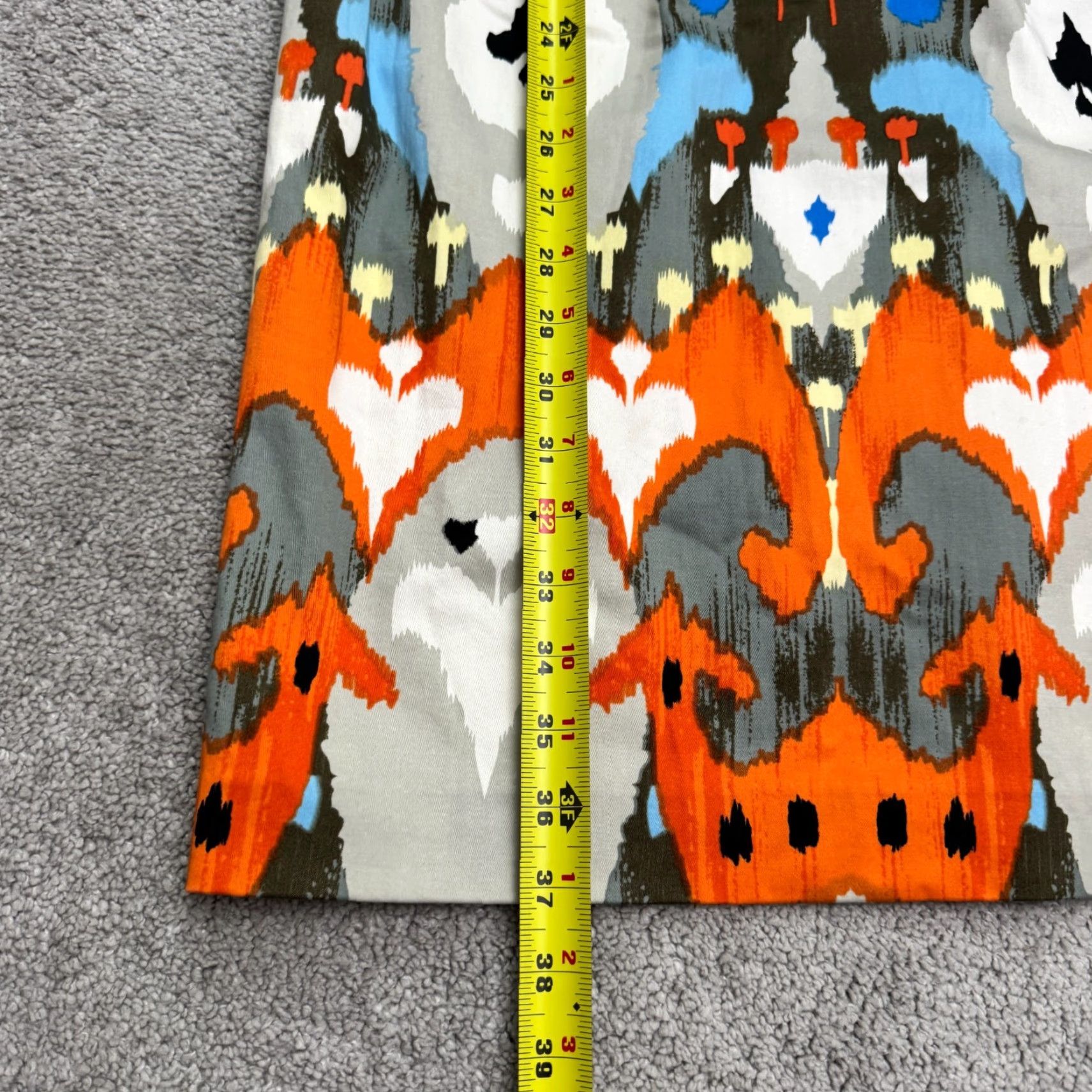 MAGGY LONDON Maggy London Abstract Sheath Dress Womens 6 Ikat Multicolor Knee Length Pockets Sleeveless Knit Cotton Blend Zip Size M / US 6-8 / IT 42-44 - 7 Thumbnail