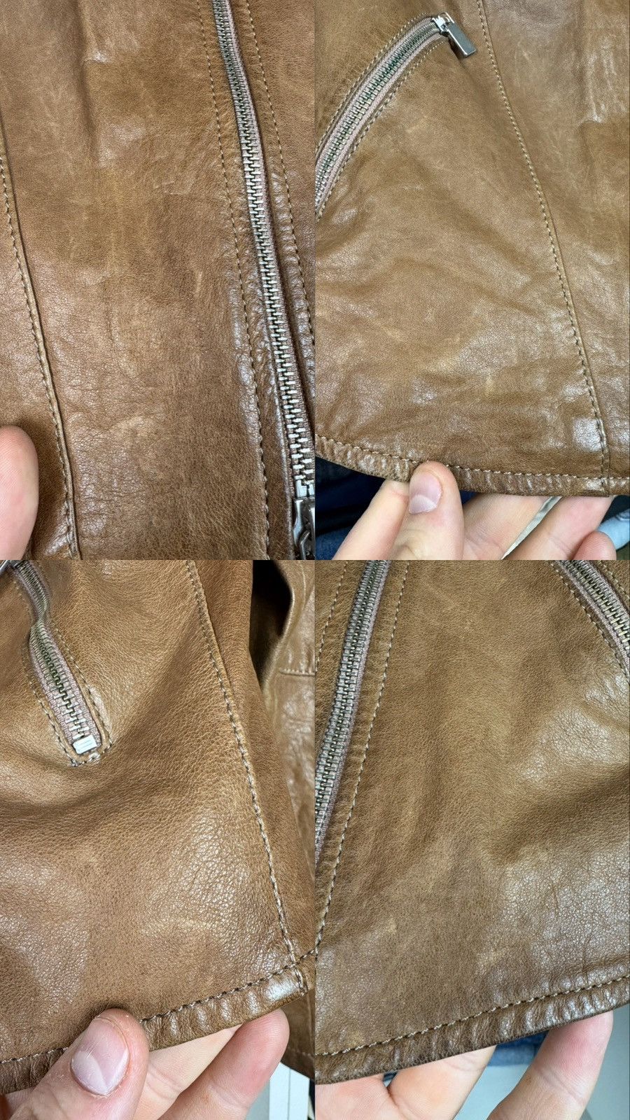 Armani Armani Jeans Women’s Leather Motorcycle Jacket Size M / US 6-8 / IT 42-44 - 11 Thumbnail