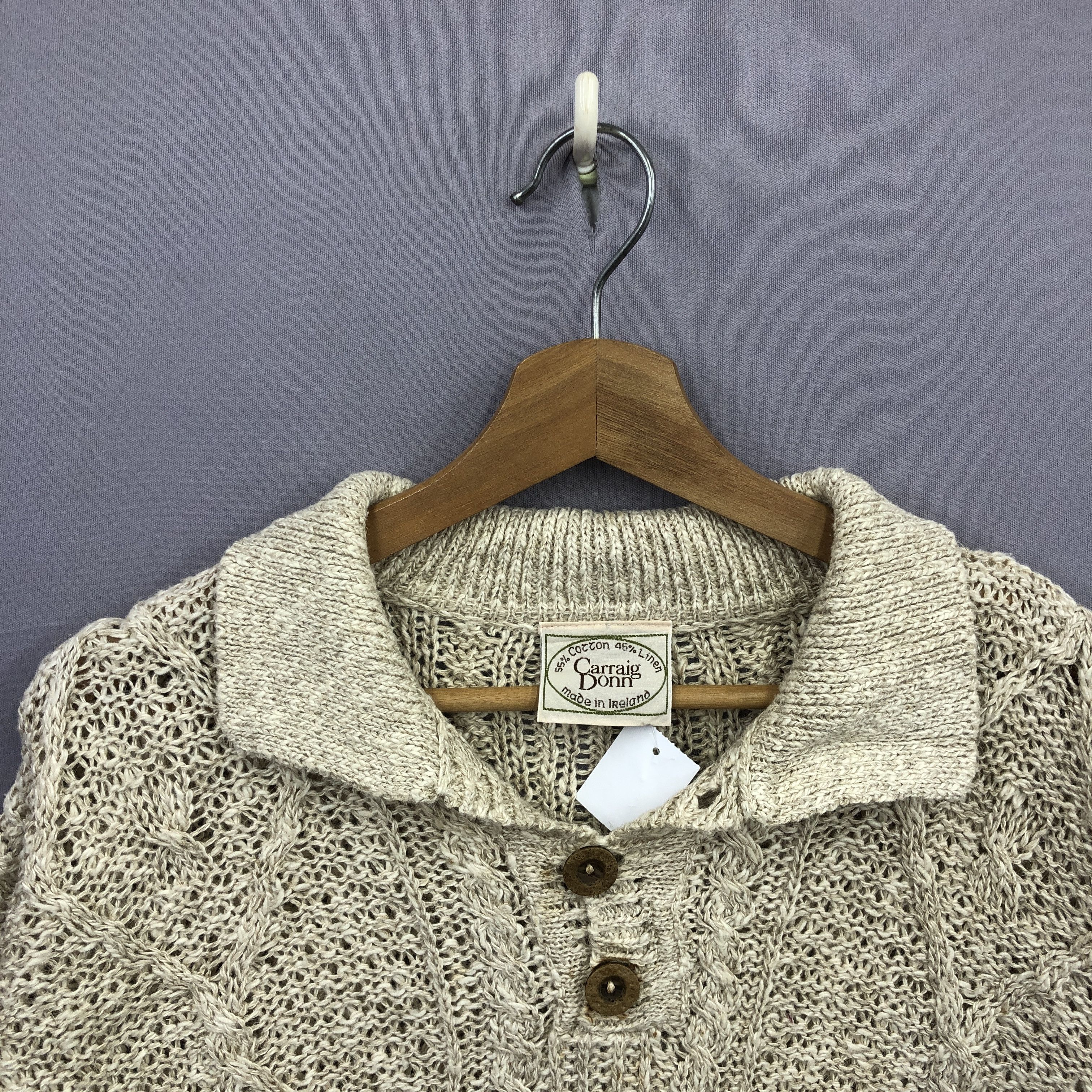 Carraig Donn × Vintage Carraig Donn Cable Knit BHalg Button Sweater Sweatshirt Size US XL / EU 56 / 4 - 3 Thumbnail