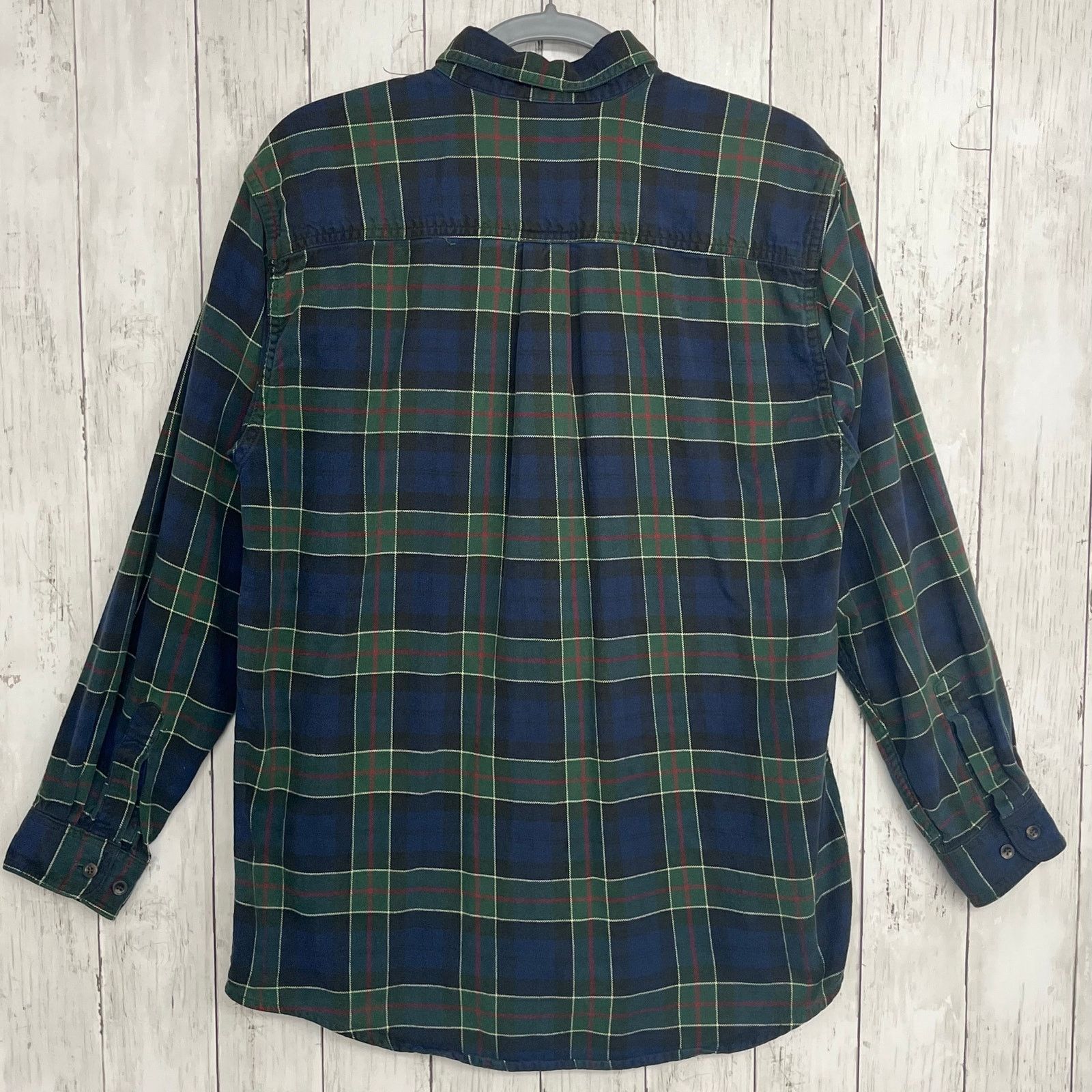 L.L. Bean L.L. Bean Plaid Long Sleeve Flawed Cotton Button Down Shirt Size US M / EU 48-50 / 2 - 2 Thumbnail