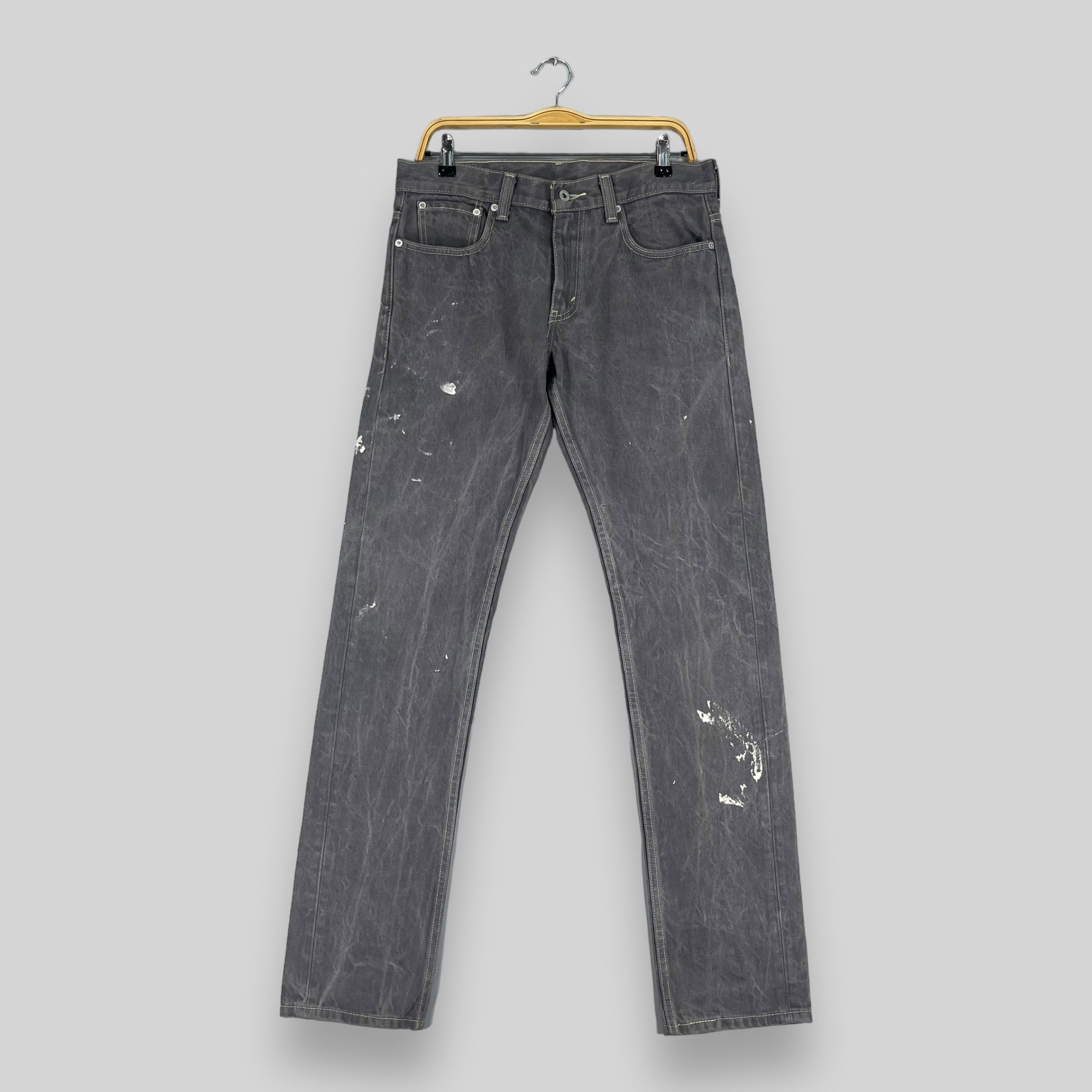 Levi's × Vintage Size 32 Levis 511 Paint Splatter Distressed Slim Fit Jeans Size US 32 / EU 48 - 1 Thumbnail