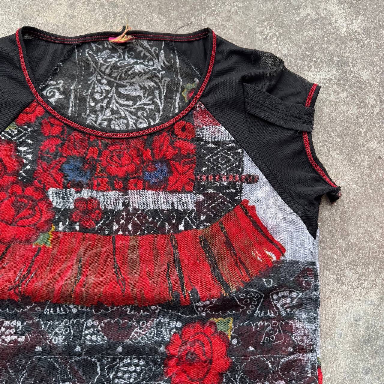 Hysteric Glamour × Japanese Brand × Vintage Save the Queen Y2K Crazy Mesh T-Shirt Size M / US 6-8 / IT 42-44 - 5 Thumbnail
