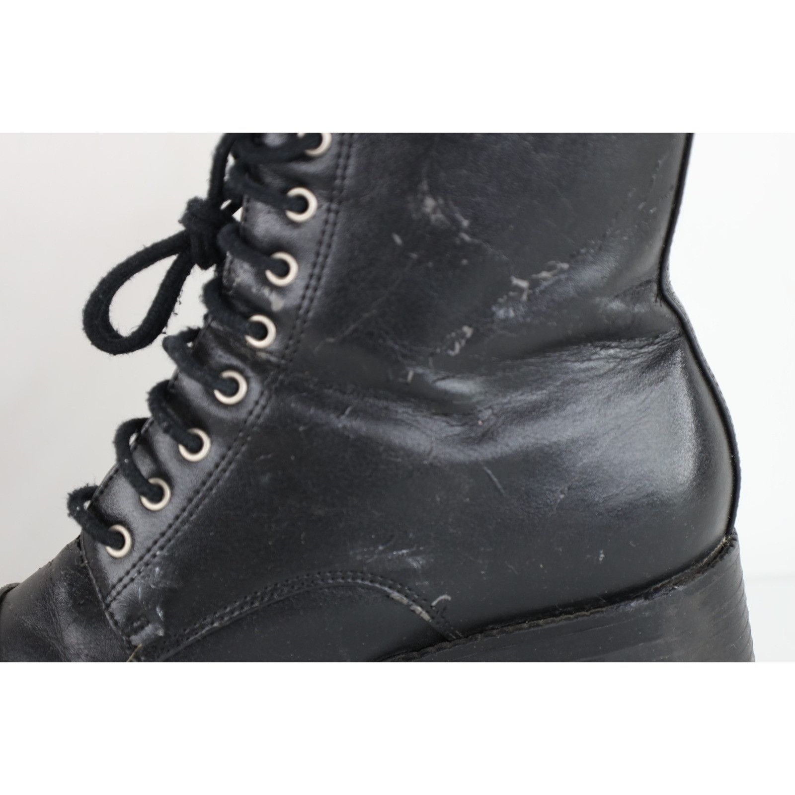 Vintage Vintage 90s Y2K Streetwear Distressed Chunky Heeled Boots Size US 7.5 / IT 37.5 - 12 Thumbnail