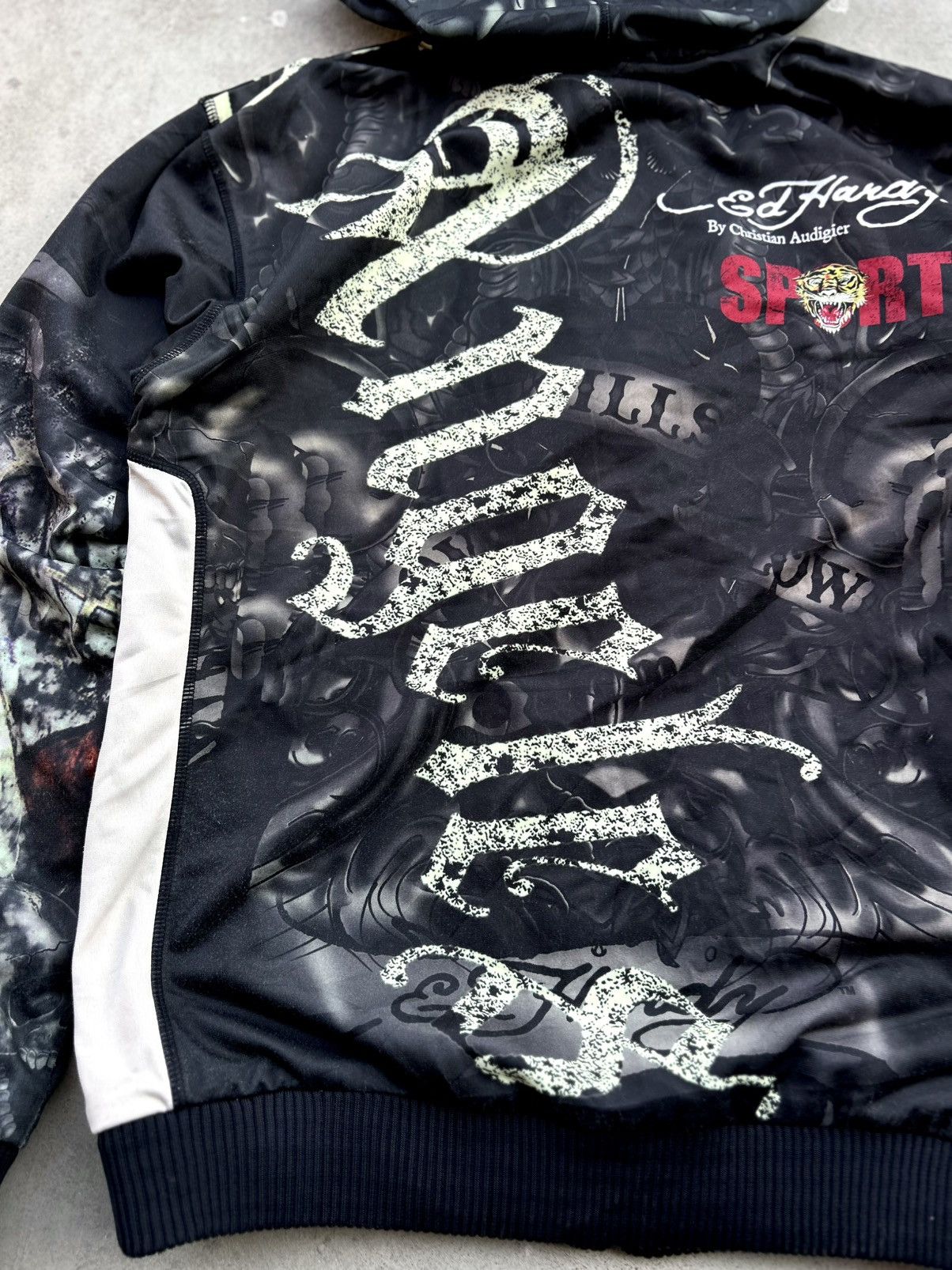 Ed Hardy CRAZY VINTAGE ED HARDY LOS ANGELES ZIPPER HOODIE Size US L / EU 52-54 / 3 - 13 Thumbnail