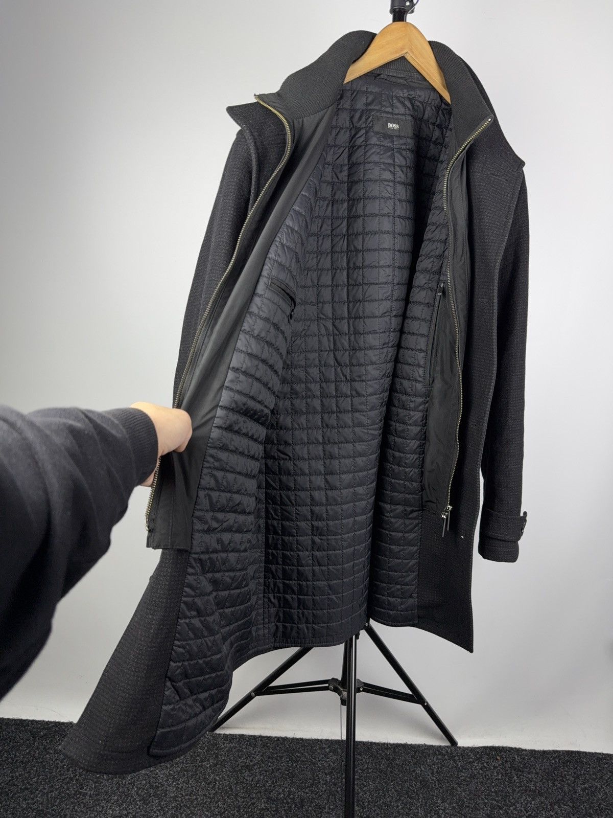 Designer 00s Hugo Boss Archive Retro Luxury Hevy coat jacket