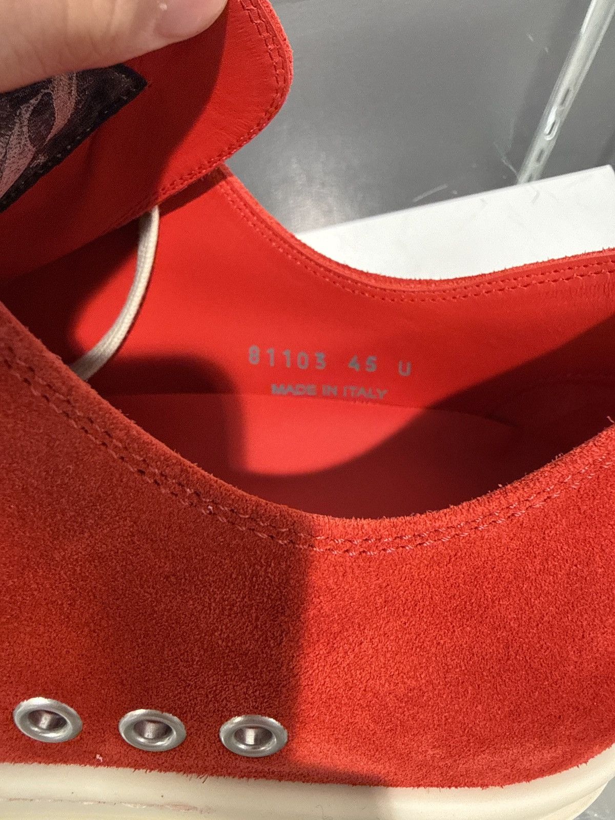 Rick Owens Rick Owens Extreme Low Sneaks Temple SS26 Carnelian Milk Size US 12 / EU 45 - 3 Thumbnail