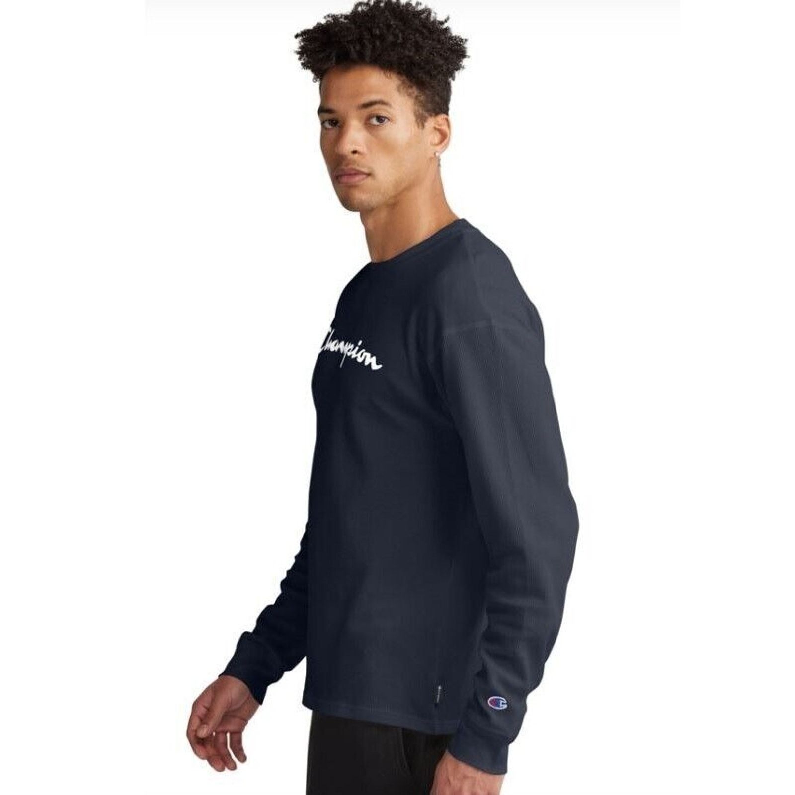 Champion Champion Men's Navy Blue Long Sleeve T-shirt Size 3XL Size US XXL / EU 58 / 5 - 2 Thumbnail