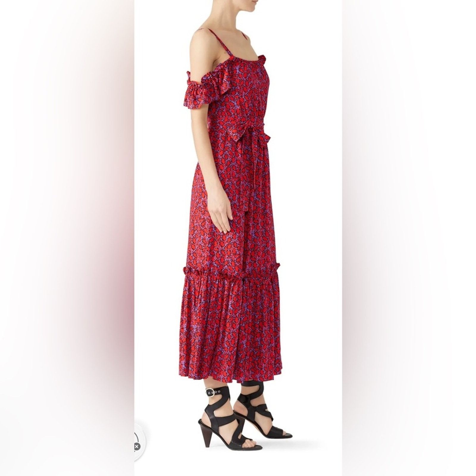 Derek Lam 10 Crosby Derek Lam 10 Crosby $585 Floral Red Maxi Skirt size 2 Size XS / US 0-2 / IT 36-38 - 3 Thumbnail
