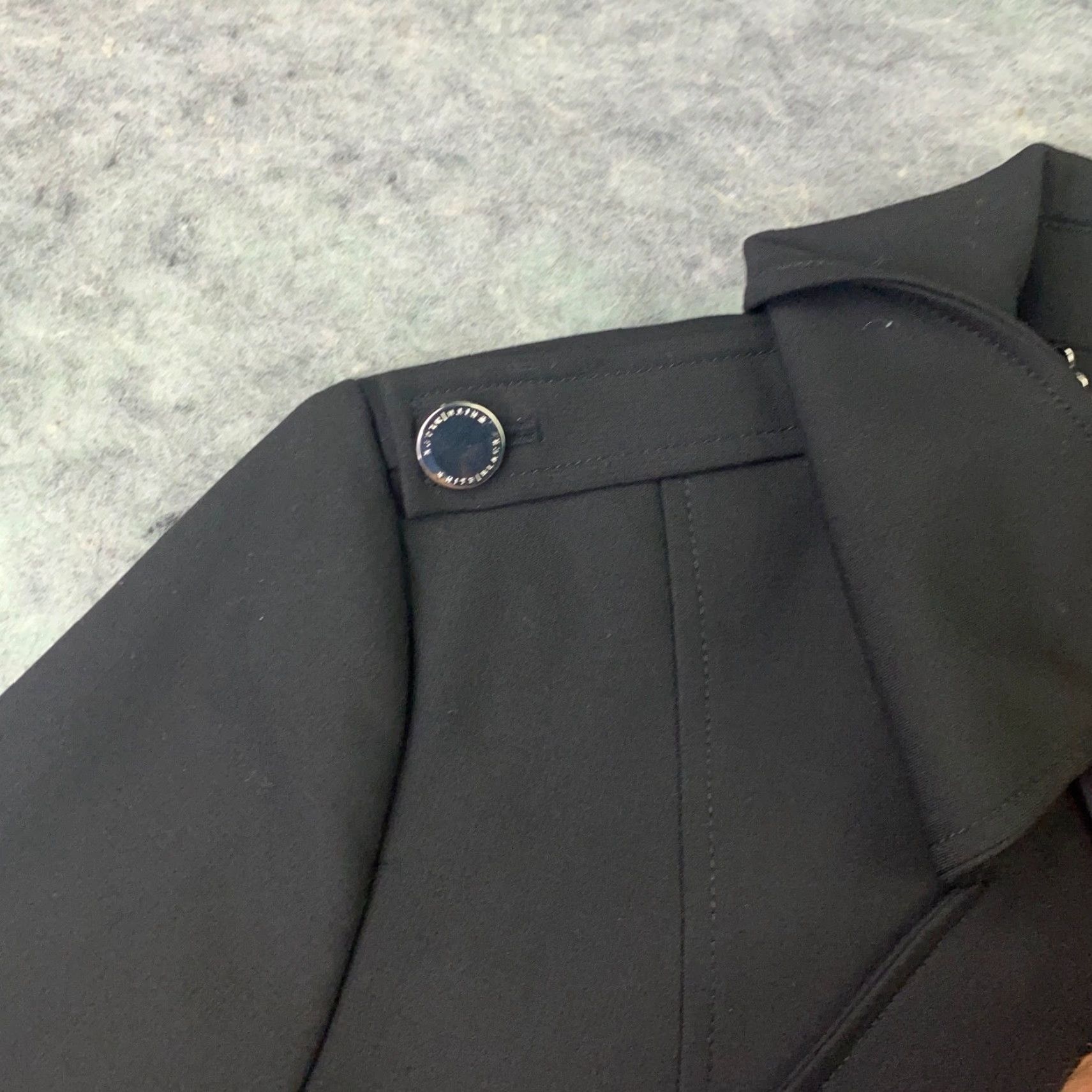 White House Black Market White Hous Black Market WHBM Womens Jacket 12 Black Double-Breasted Pea Coat Size XL / US 12-14 / IT 48-50 - 5 Thumbnail