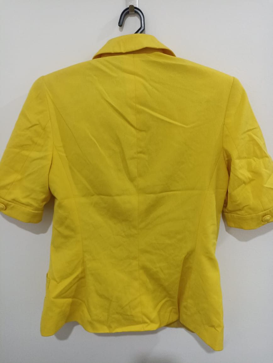 Versace Vintage Yellow Versace Blazzer Size 34S - 5 Thumbnail