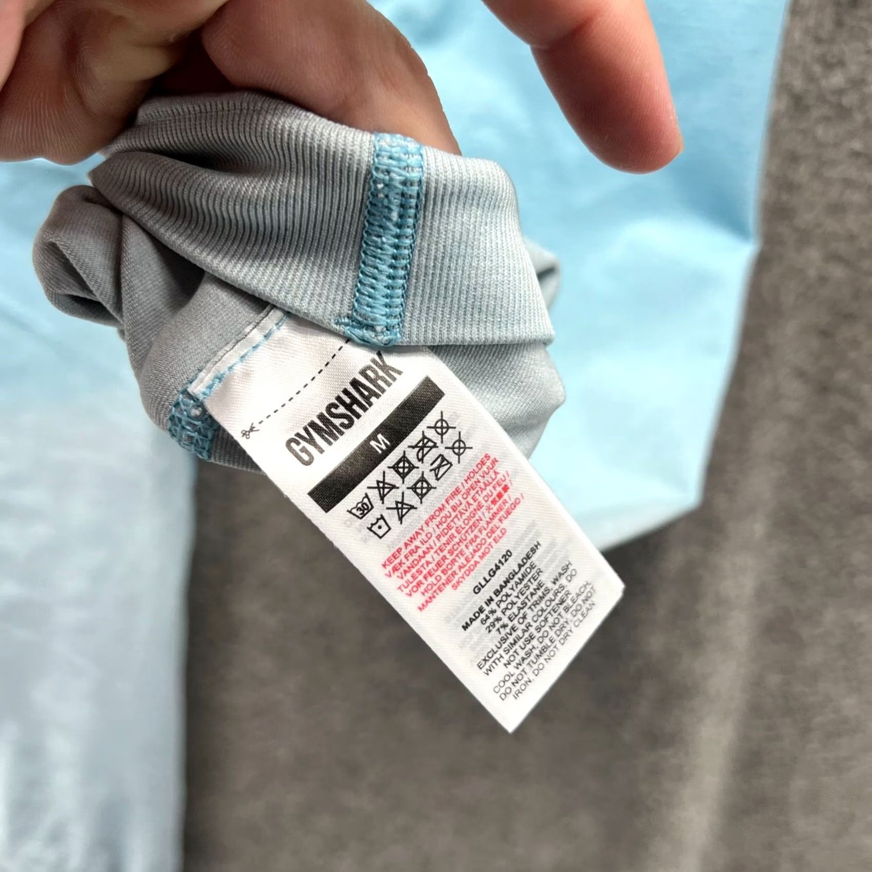 Gymshark Gymshark Pants Womens Medium Blue Leggings Athletic Yoga High Rise Two Tone Skinny Inseam 22 in Womens Stretch Activewear Size 32" / US 10 / IT 46 - 3 Thumbnail