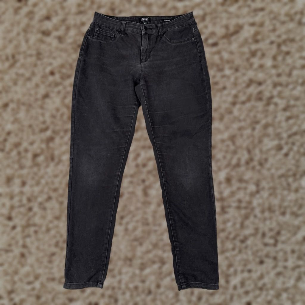 Jones New York Jones New York Jeans Women's 8 Black Denim Skinny Mid Rise 28x28 Regular Fit Size 30" / US 8 / IT 44 - 1 Thumbnail