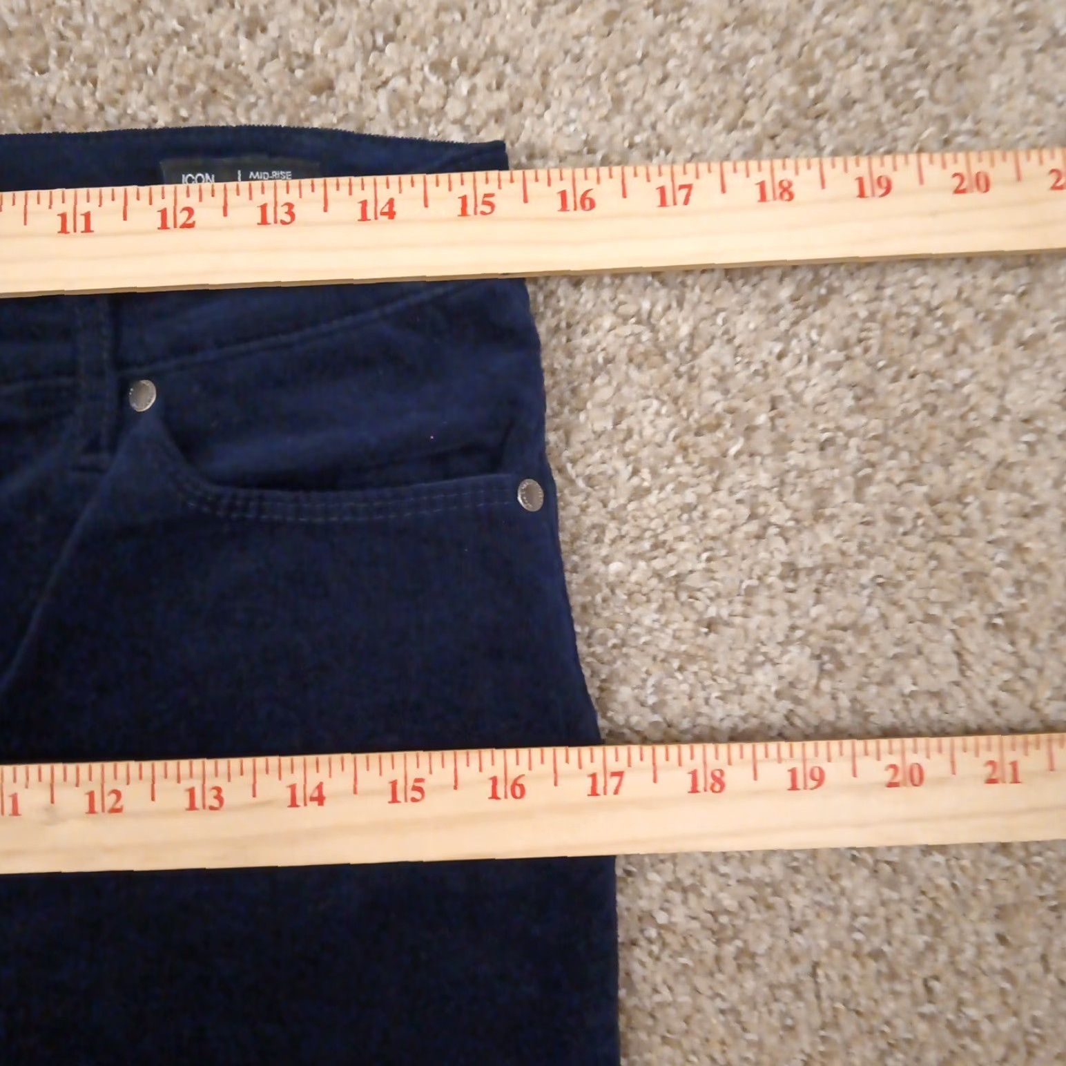 Buffalo David Bitton Buffalo David Bitton Pants Womens Size 10 Blue Mid Rise 30x25 Corduroy Size 32" / US 10 / IT 46 - 3 Thumbnail