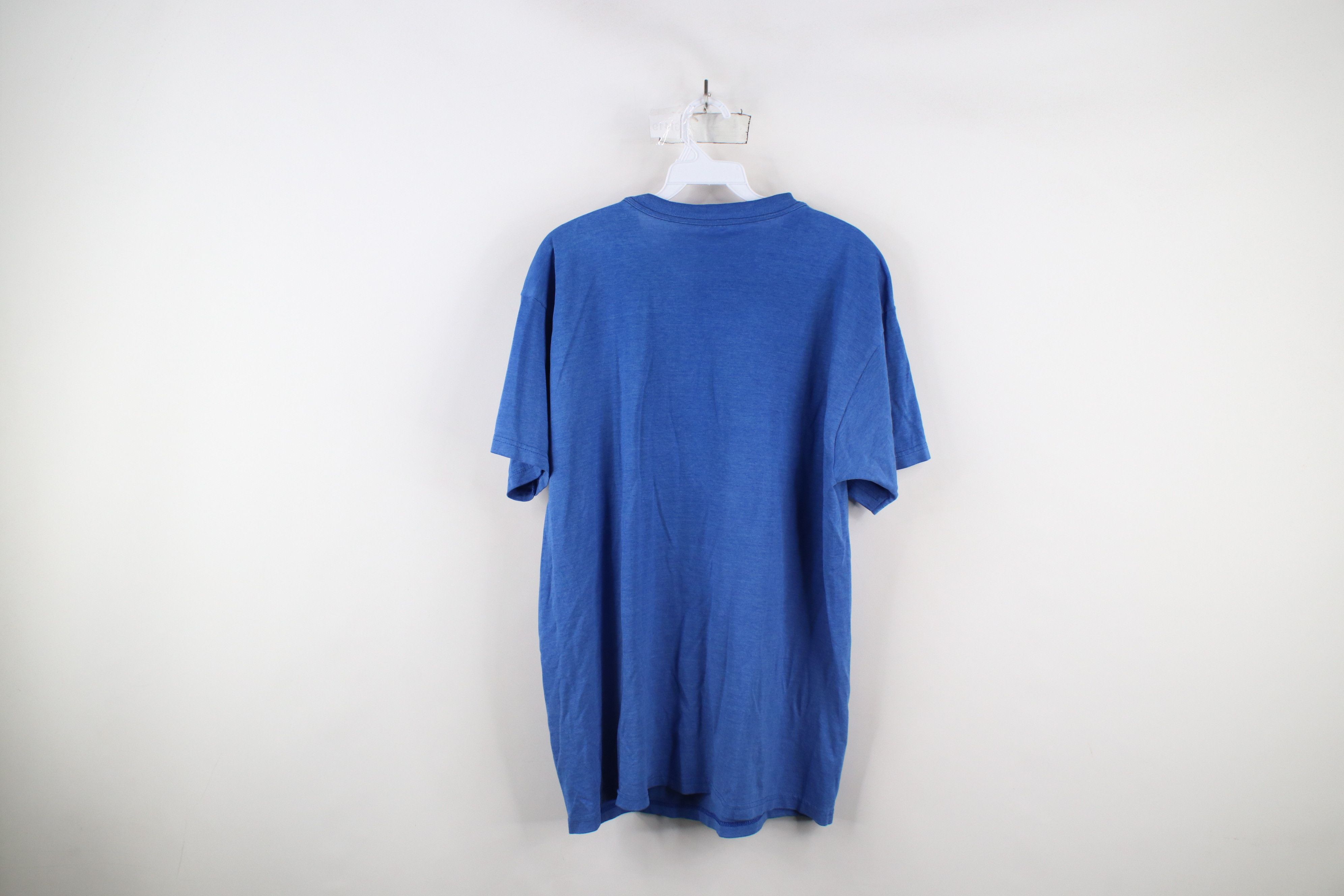 Vintage Vintage 90s Streetwear Short Sleeve T-Shirt Heather Blue Size US L / EU 52-54 / 3 - 12 Thumbnail