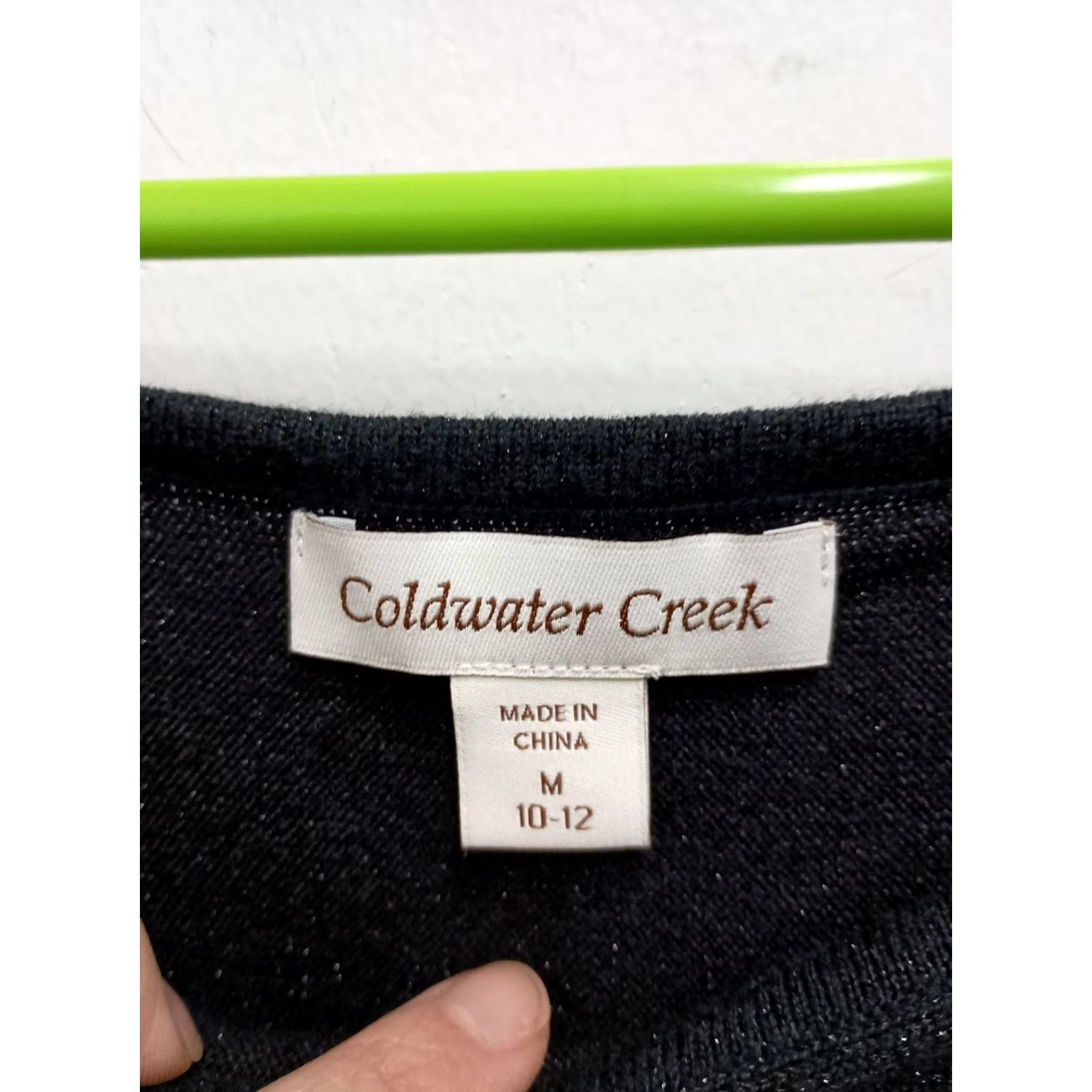 Coldwater Creek Coldwater Creek Sweater Womens Medium Black Metallic Dolman Holiday Whimsygoth Size M / US 6-8 / IT 42-44 - 5 Thumbnail