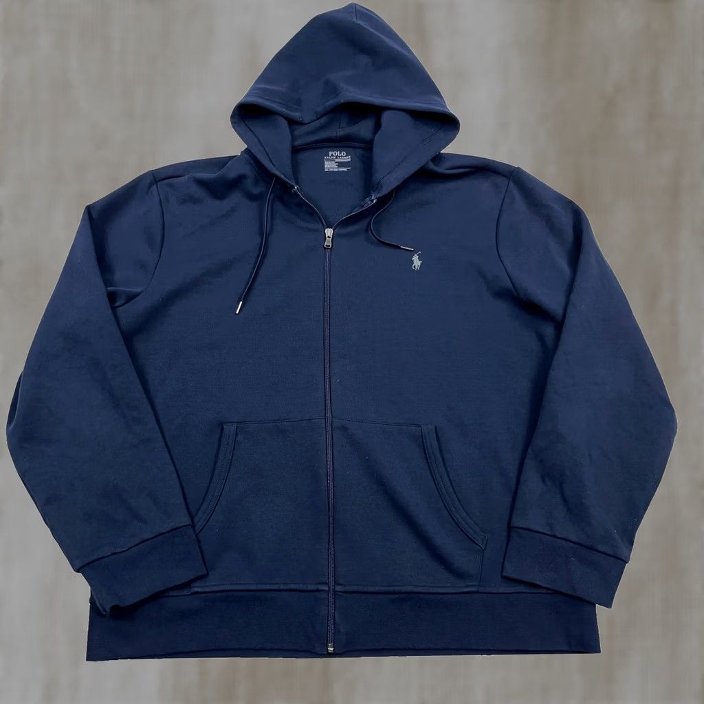 Polo Ralph Lauren Polo Ralph Lauren Performance Hoodie Men XXL 2XL Navy Blue Full Zip Jacket Size US XXL / EU 58 / 5 - 1 Thumbnail
